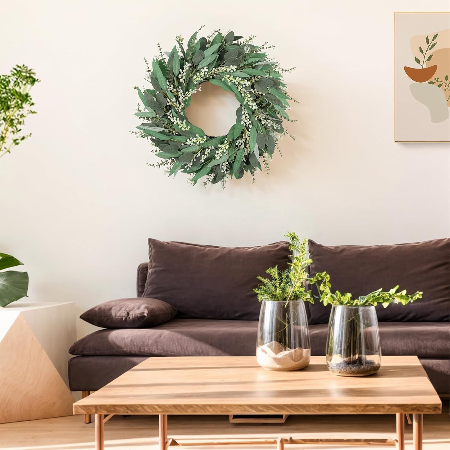 26 Inches Large Eucalyptus Wreath for Front Door