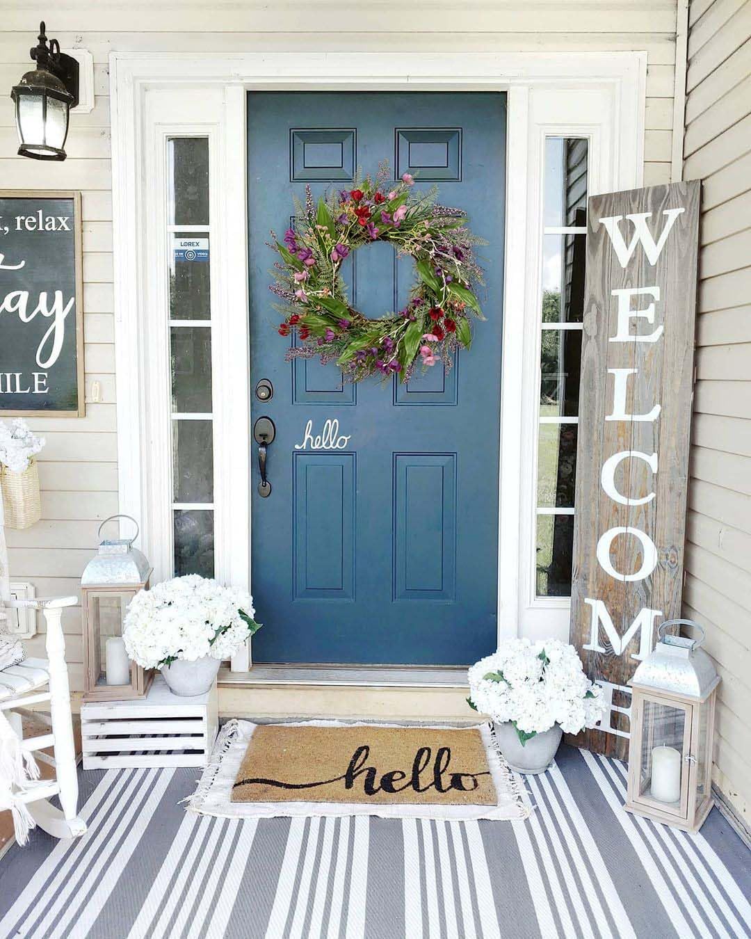 Briful 18 Inch Artificial Lavender Wreath
