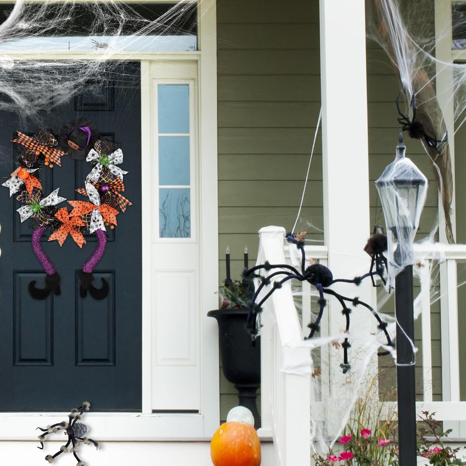 Halloween Witch Door Wreath 24 Inch Decor