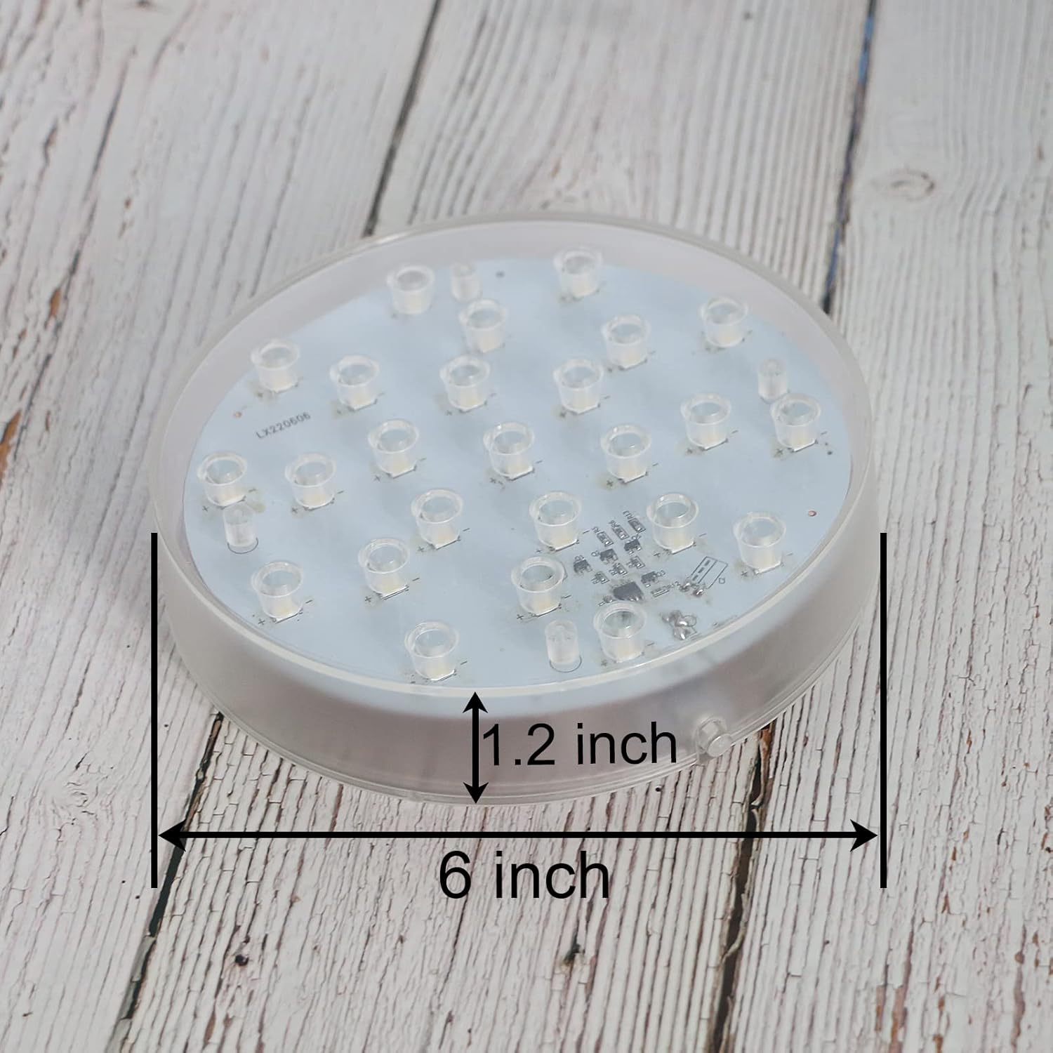 LARDUX 4 Pack LED Light Bases 6 Inch Round Display Pedestal