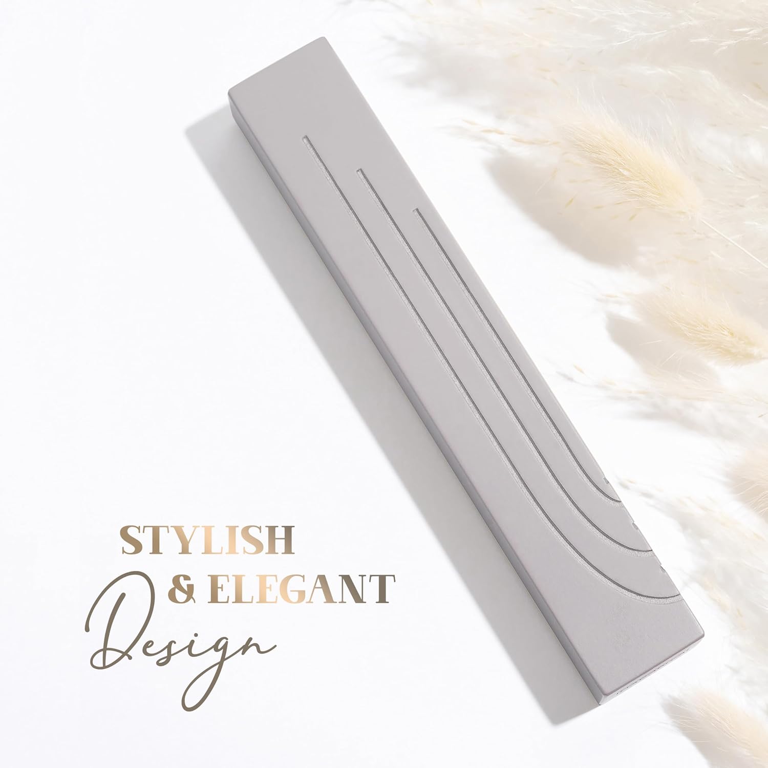 Suri Modern Concrete Mezuzah with Scroll and Gift Box - Gray 4 Inch and 6 Inch Sizes