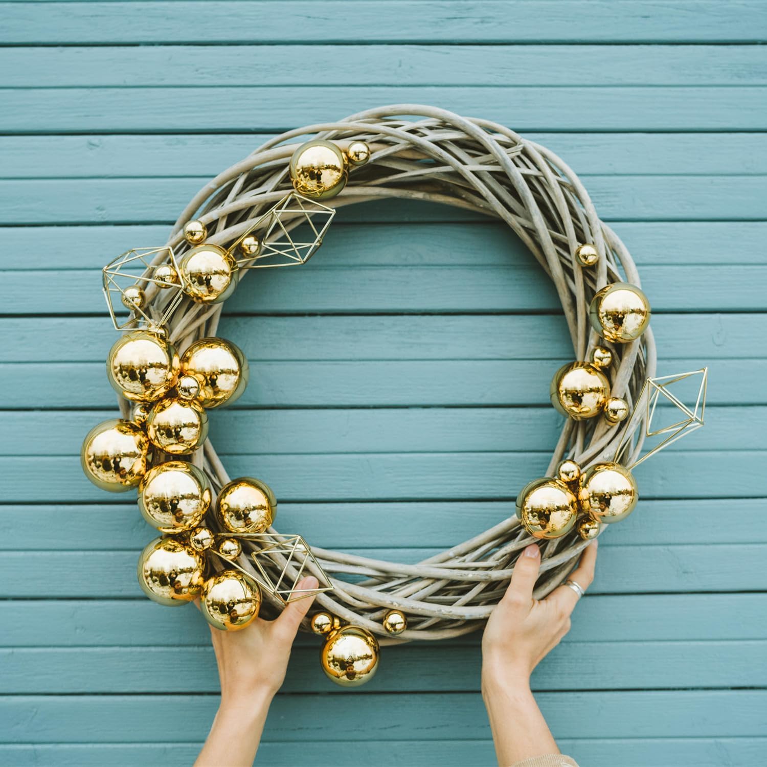 2Pcs Grapevine Wreaths DIY Willow Woven Decor for Holidays