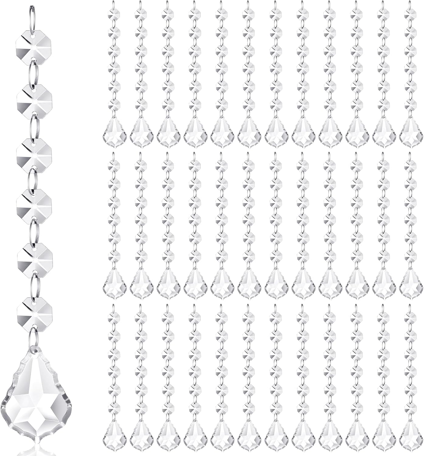 Nuenen 100 Pcs Acrylic Crystal Garland Strands for Home Decor