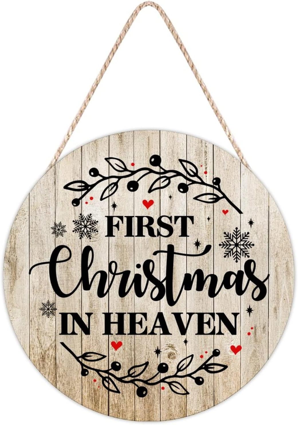 Farmhouse Door Hanger Funny Wood Sign Holiday Decor 12x12