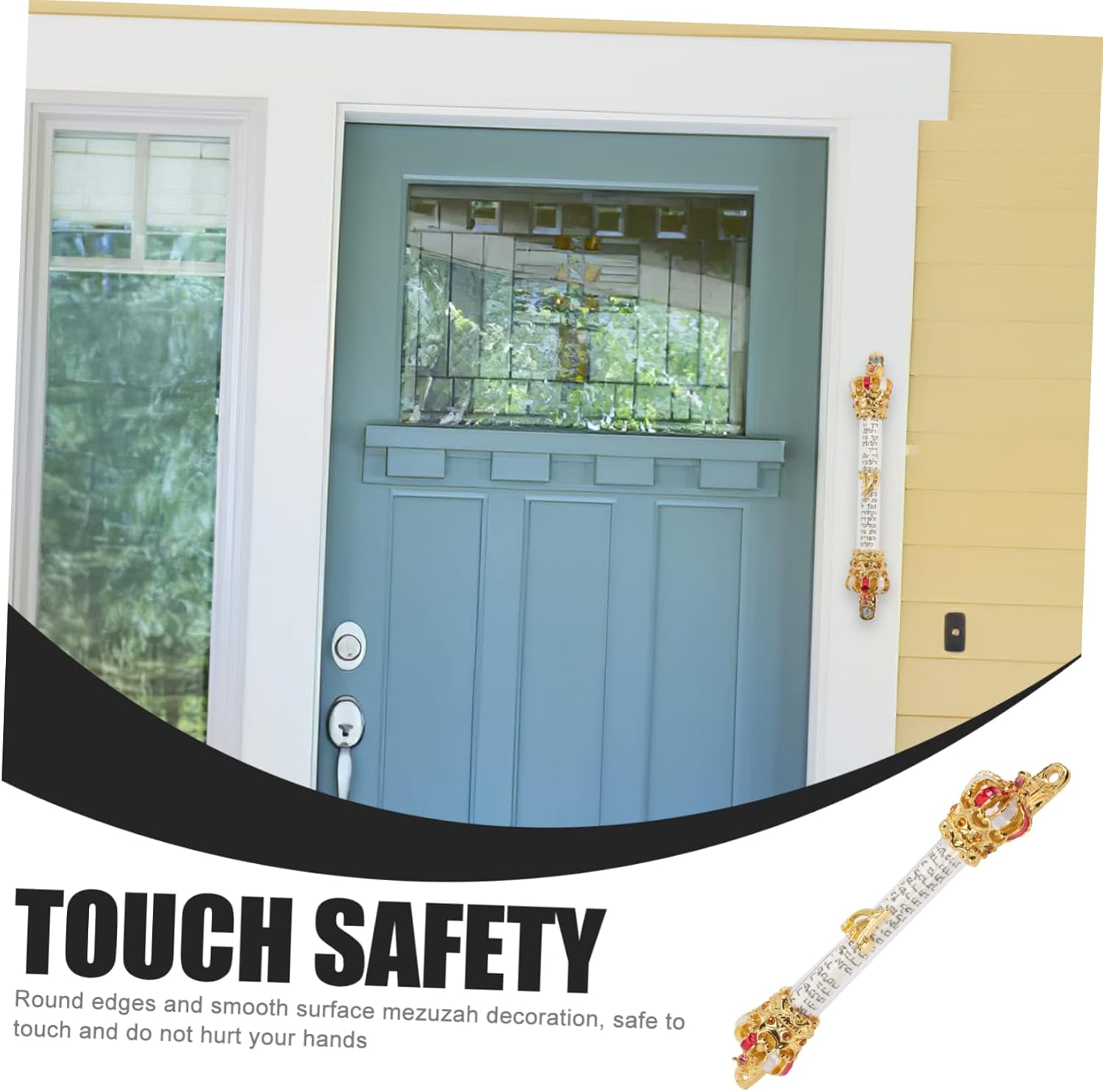 Retro Style Metal Mezuzah for Jewish Doorpost