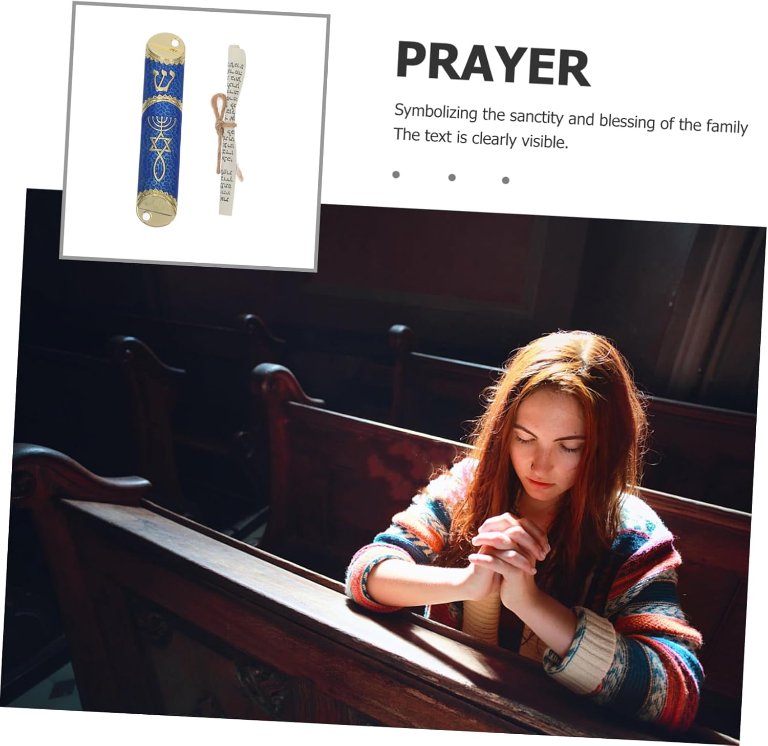 Classic Jewish Mezuzah Scroll Metal Door Frame Decor