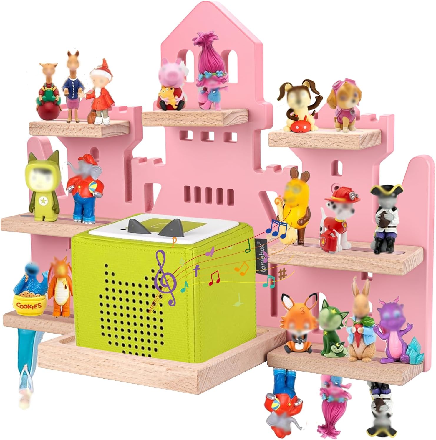Magnetic Wooden Tonie Shelf with Castle Design