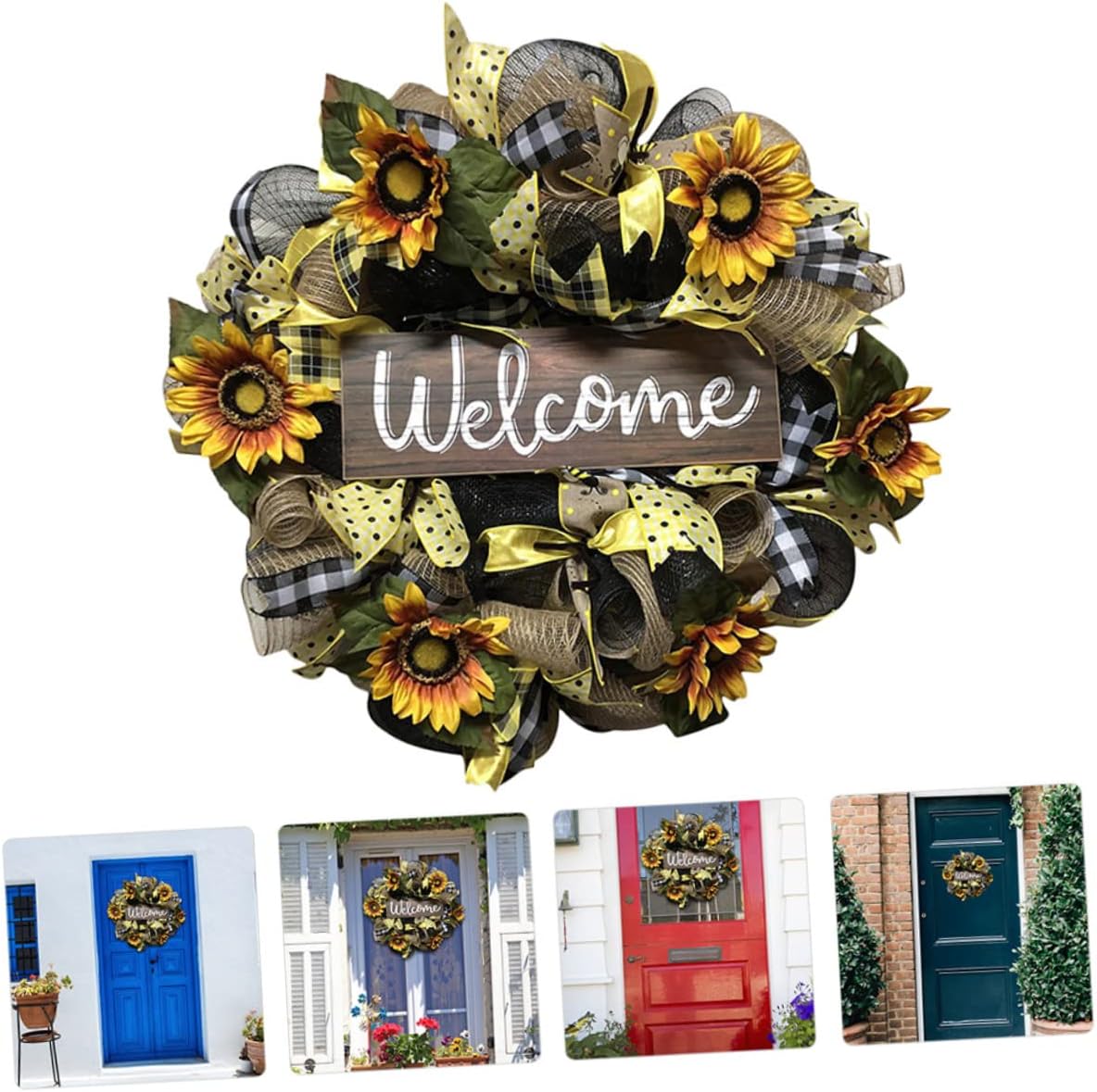 Festive Door Wreath Home Decor Garland