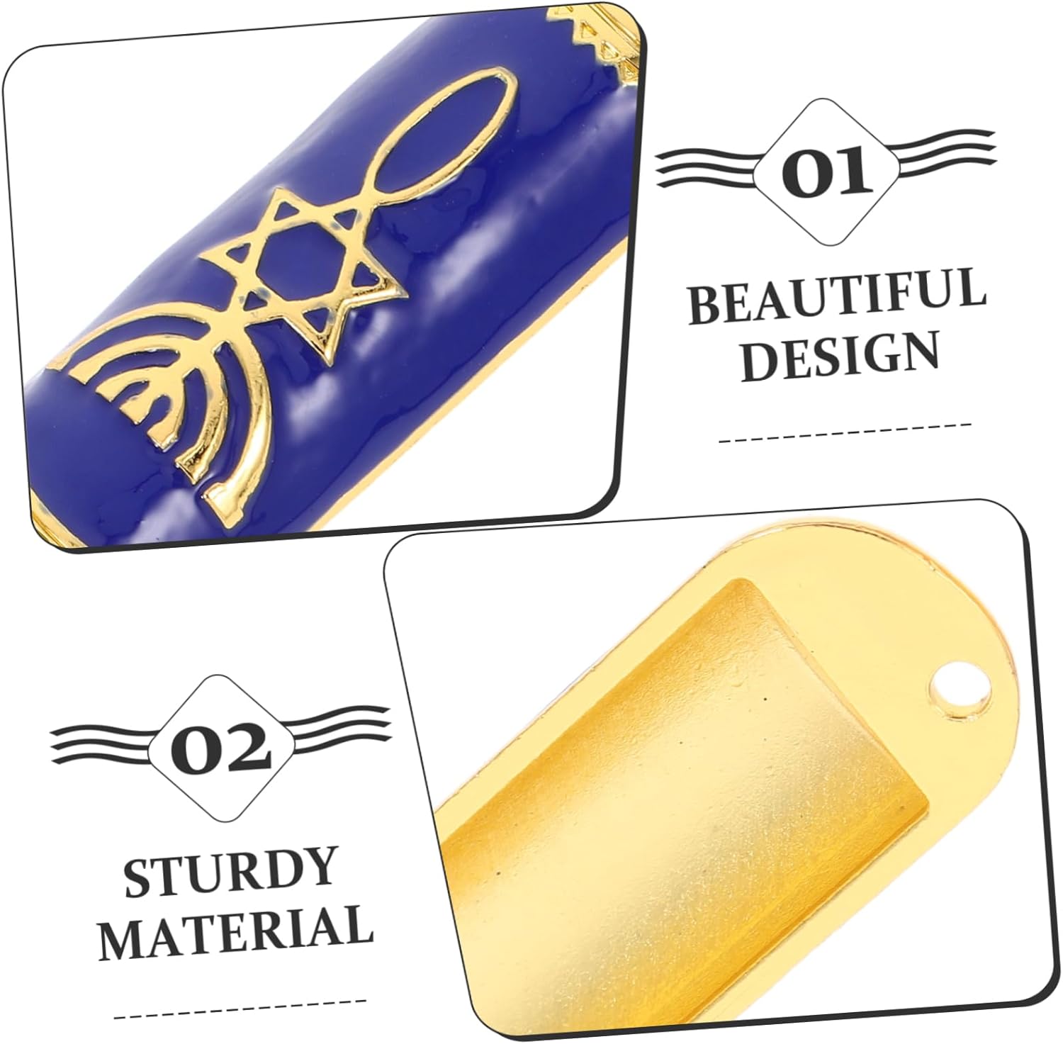 BIUDECO Metal Mezuzah Decor Home Blessing Wall Scroll Door Mount