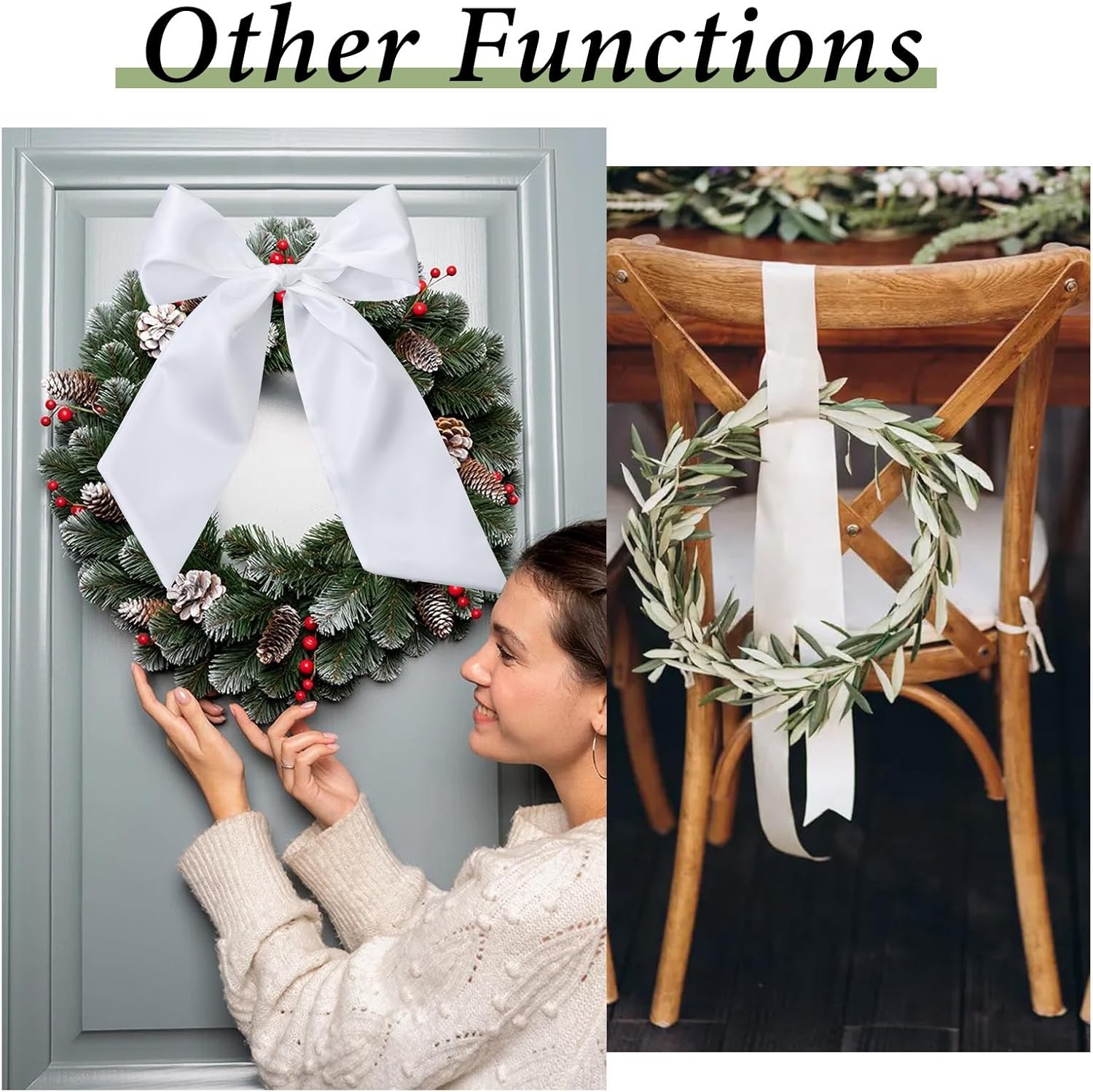 DIY Monogram Wreath Sash for Front Door Decor
