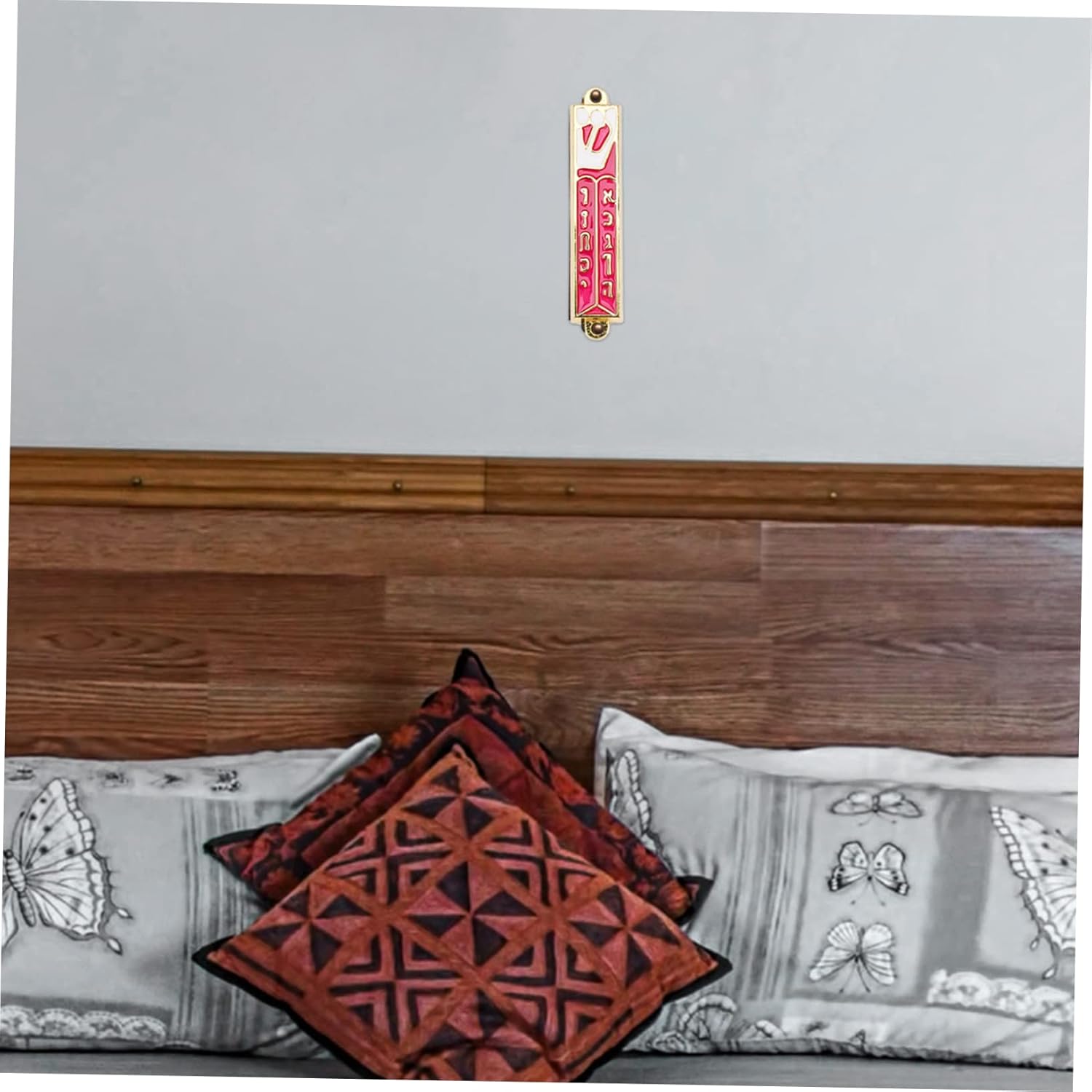 Retro Metal Mezuzah Plaque Door Decoration