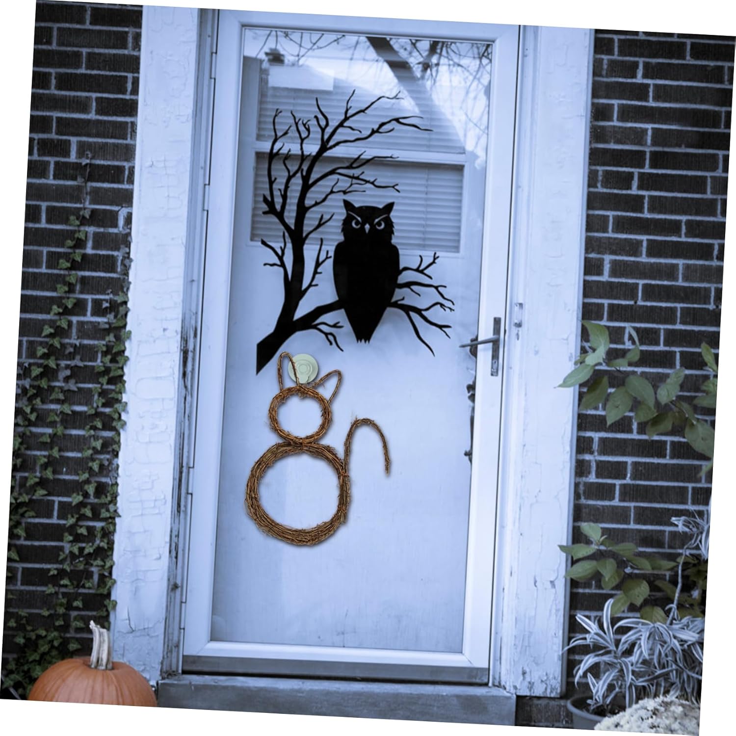 Cabilock Cat Wreath Halloween DIY Decor for Doors and Walls