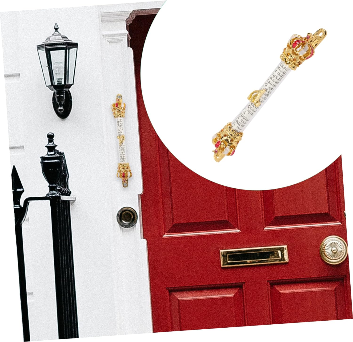 Retro Style Metal Mezuzah for Jewish Doorpost