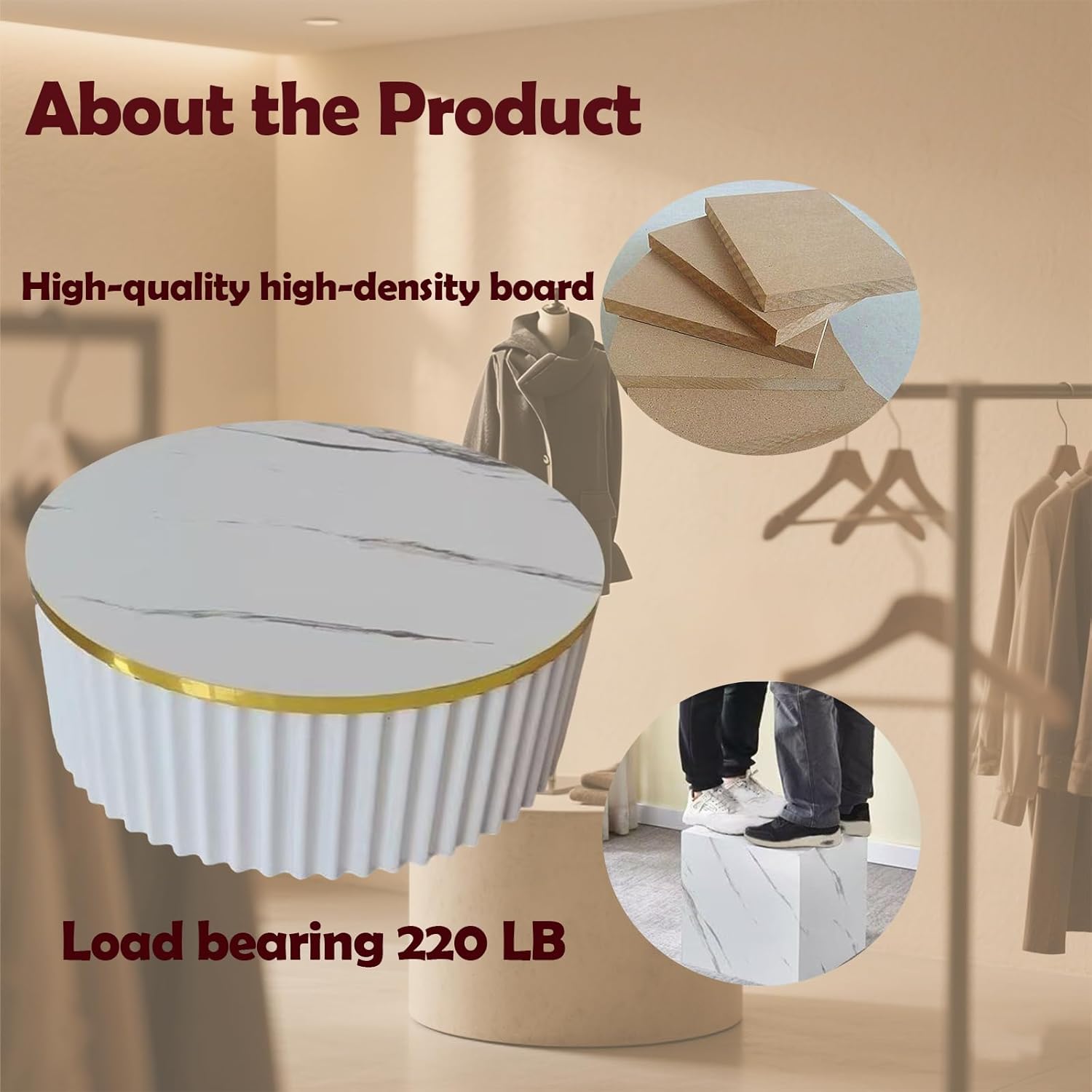 197x79in Cylinder Mannequin Display Pedestal Stand