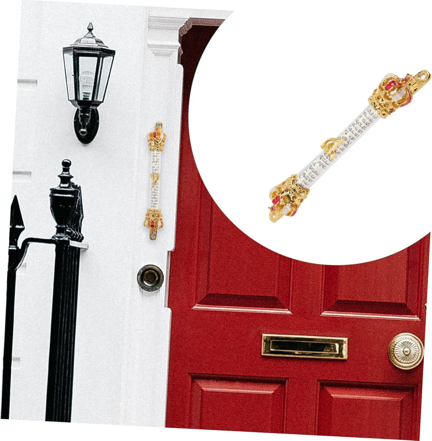 Metal Mezuzah Door Decorative Religious Scroll Mounting