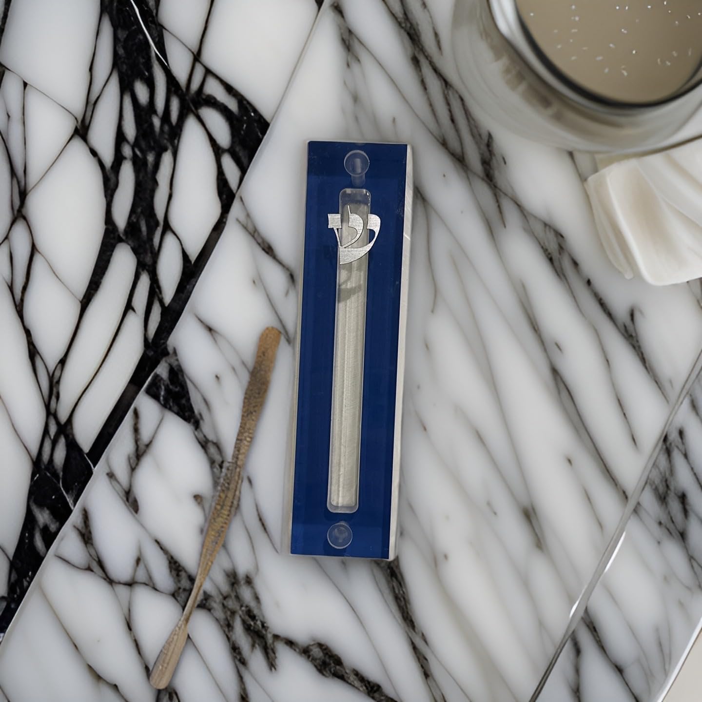 Lucite Mezuzah Case Clear Scroll Protection Door Modern Judaica Gift