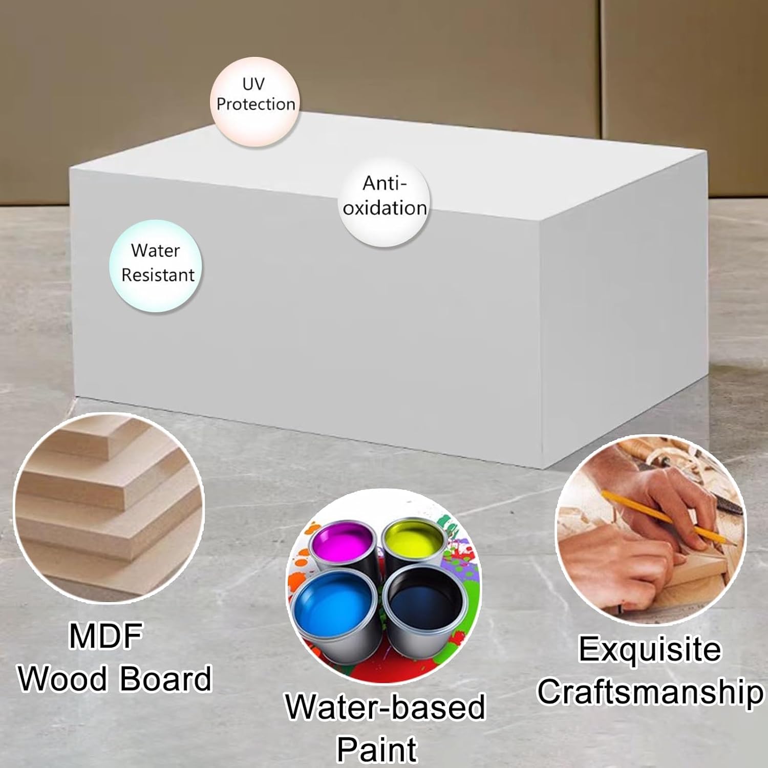 ZAQYCM Heavy Duty Wooden Display Pedestal Stand