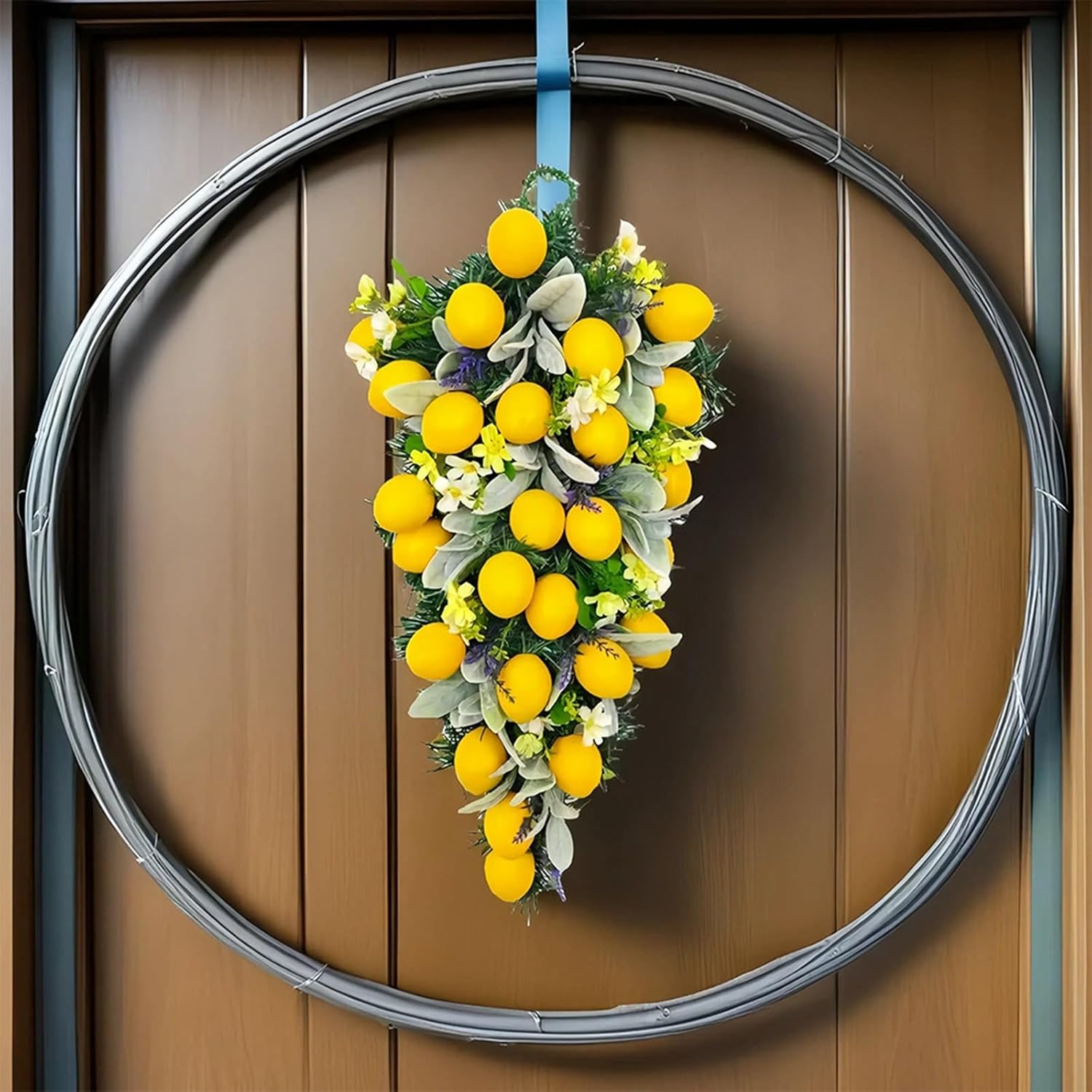 Vibrant Spring Garland Wreath for Front Door