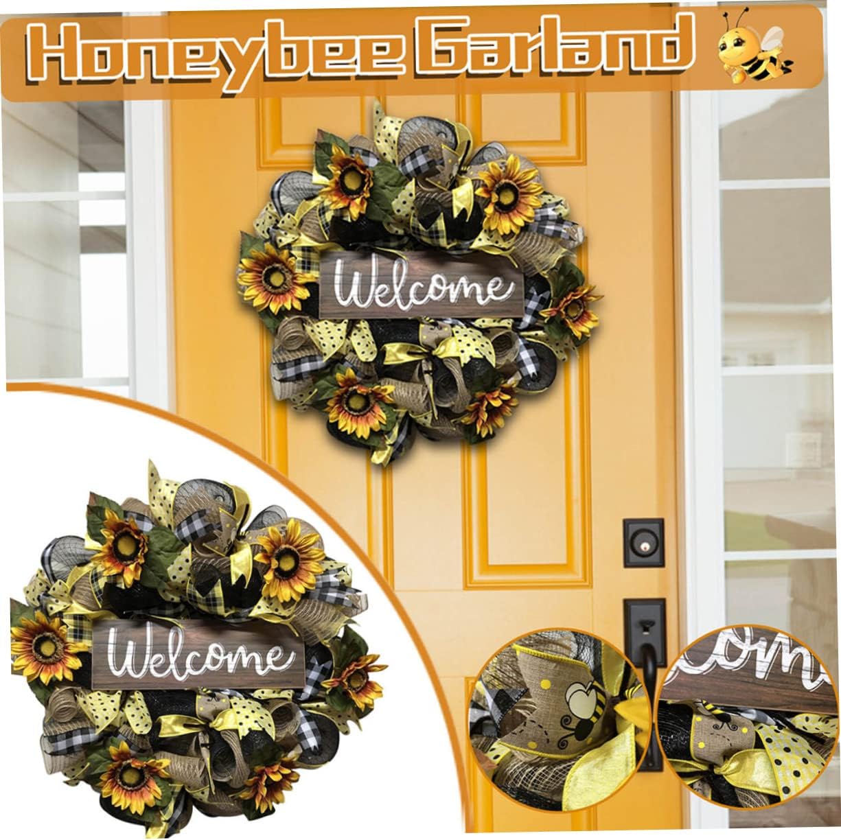 Festive Door Wreath Home Decor Garland