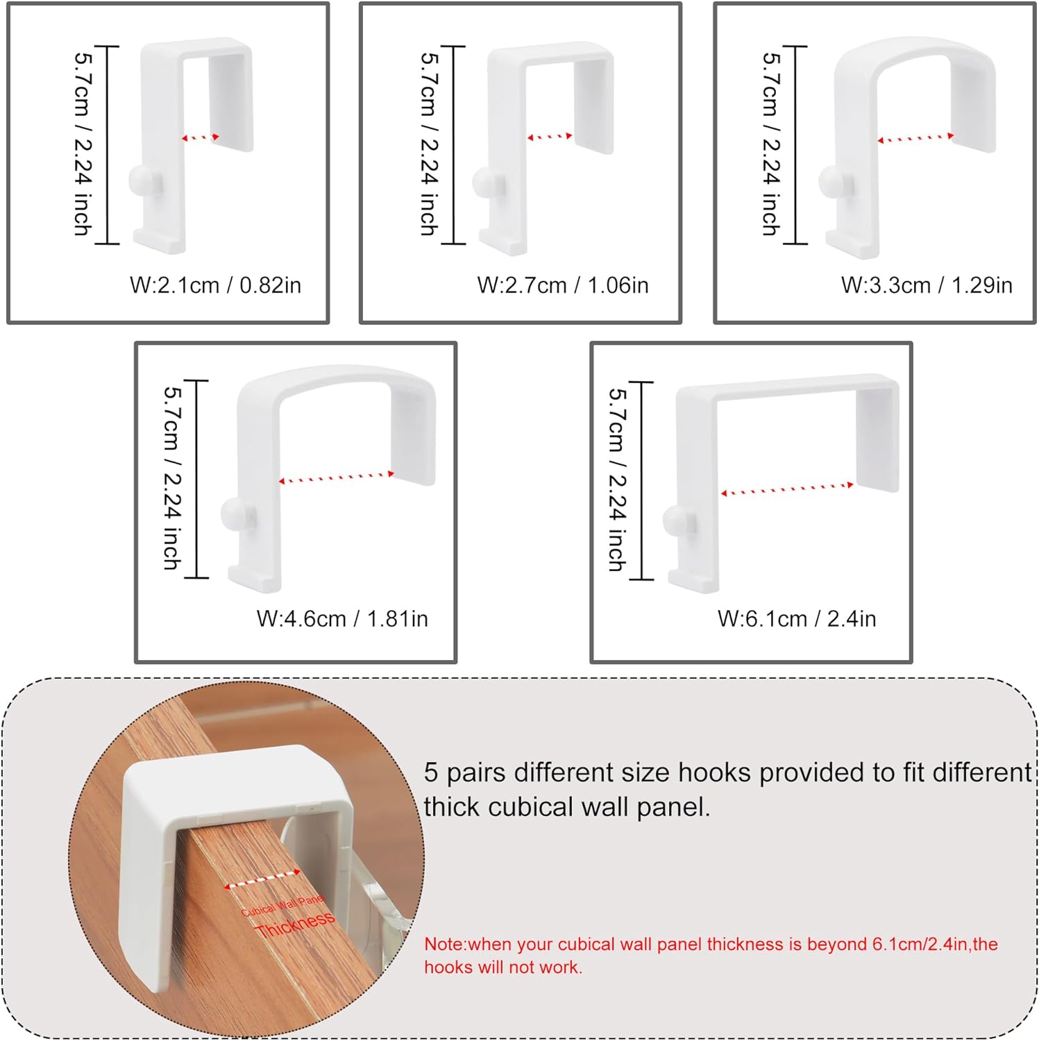 Acrylic Hanging Bedside Shelf - Clear Storage Organizer for Cubical Panels