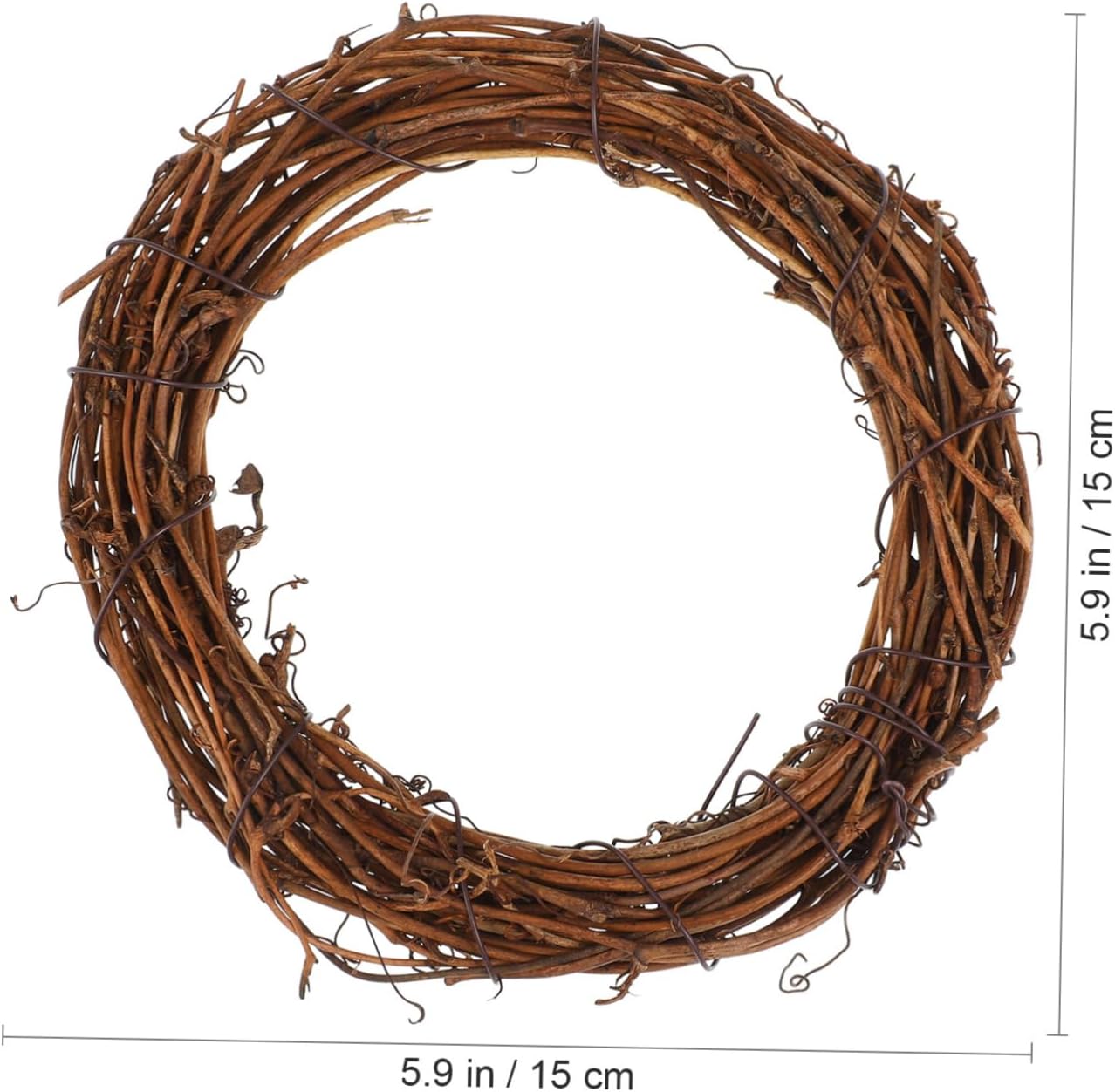 15 inch Rattan Wreath Set 10 pcs Dried Vine Door Hanger Home Decor