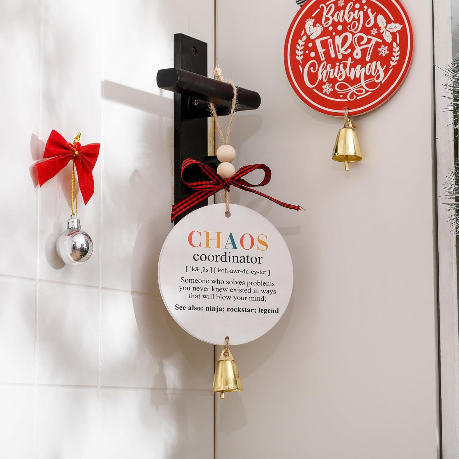 Funny Chaos Coordinator Wooden Christmas Ornament