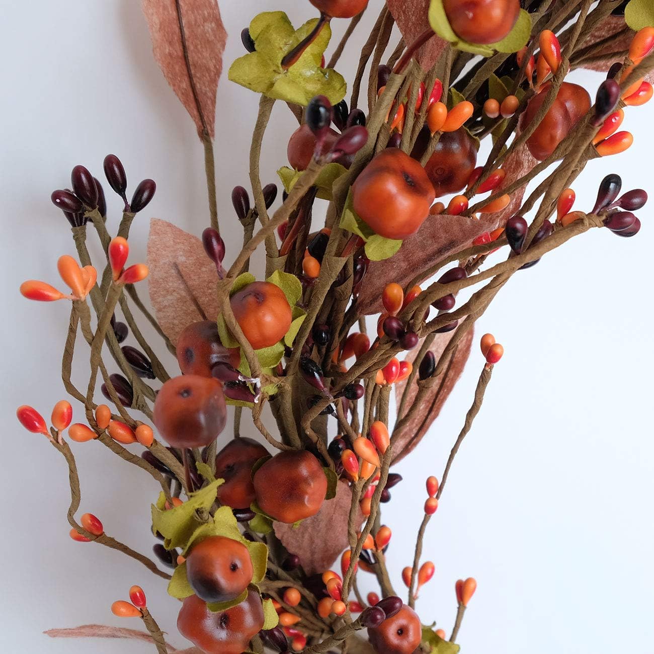 Idyllic Mini Pumpkin Pip Berry Wreath for Front Door