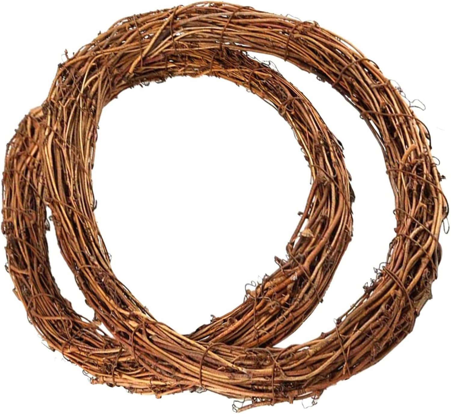 2 Pcs Natural Grapevine Wreaths for DIY Decorations
