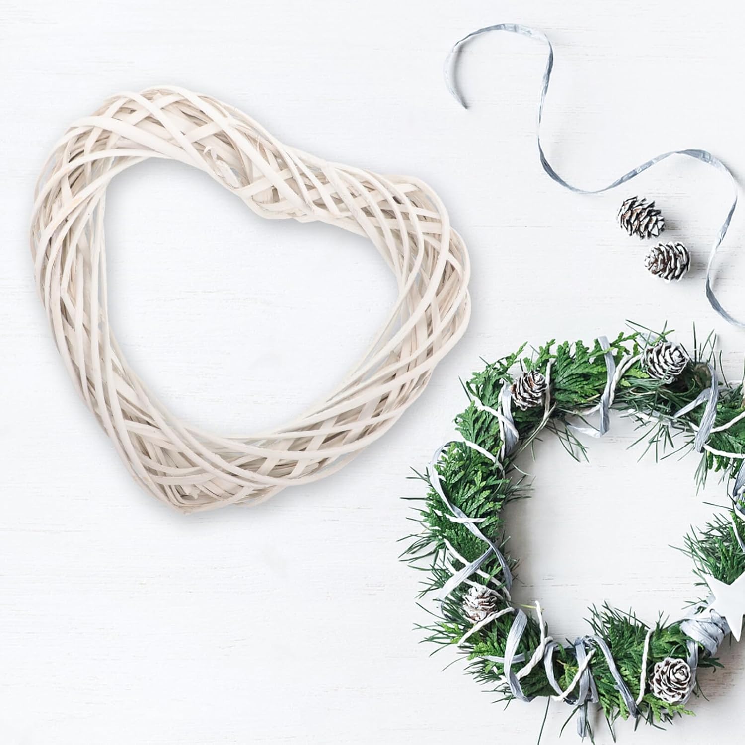 VOSAREA Rattan Heart Wreath DIY Frame