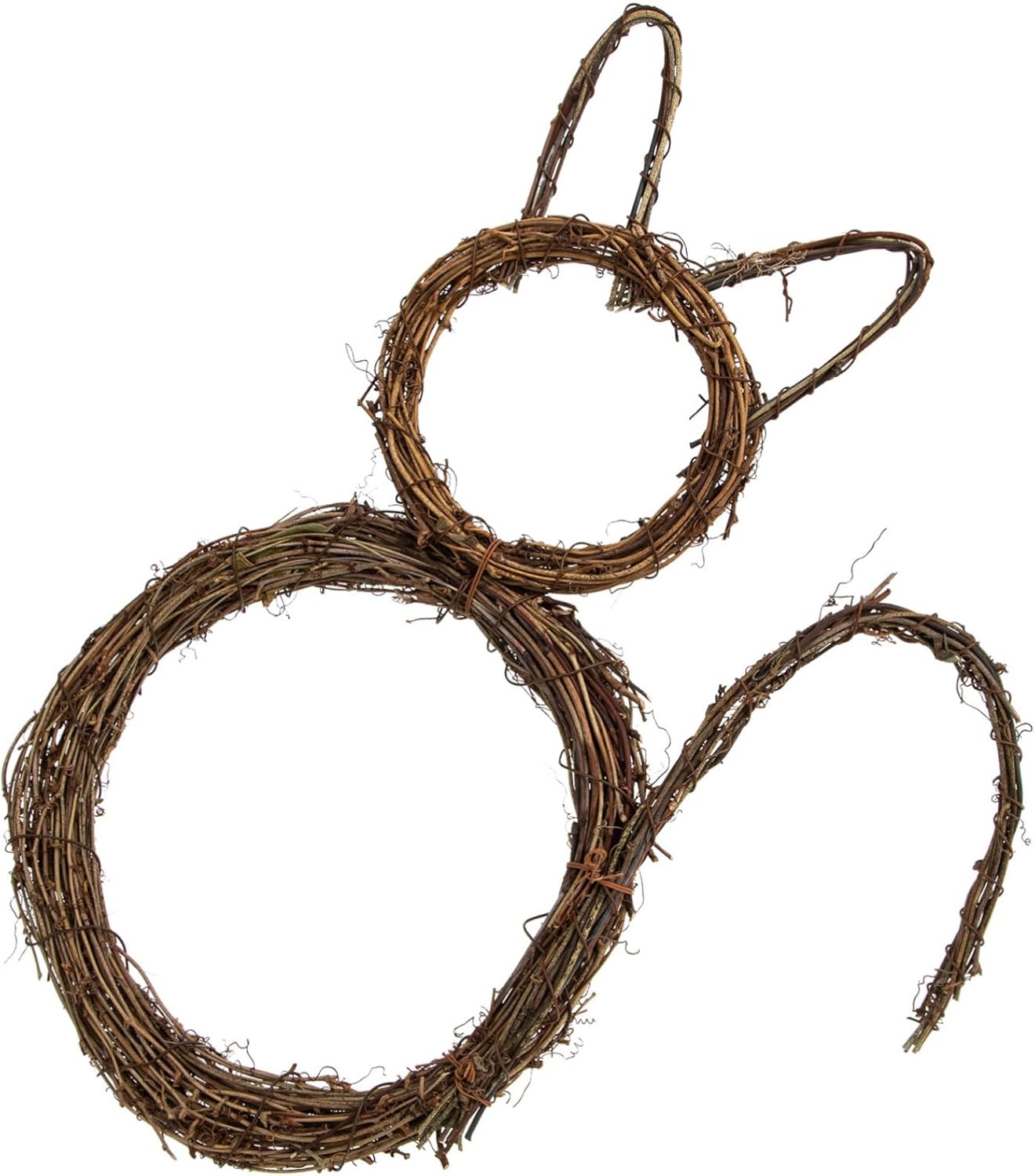 Cat Shape DIY Rattan Wreath for Halloween Decor