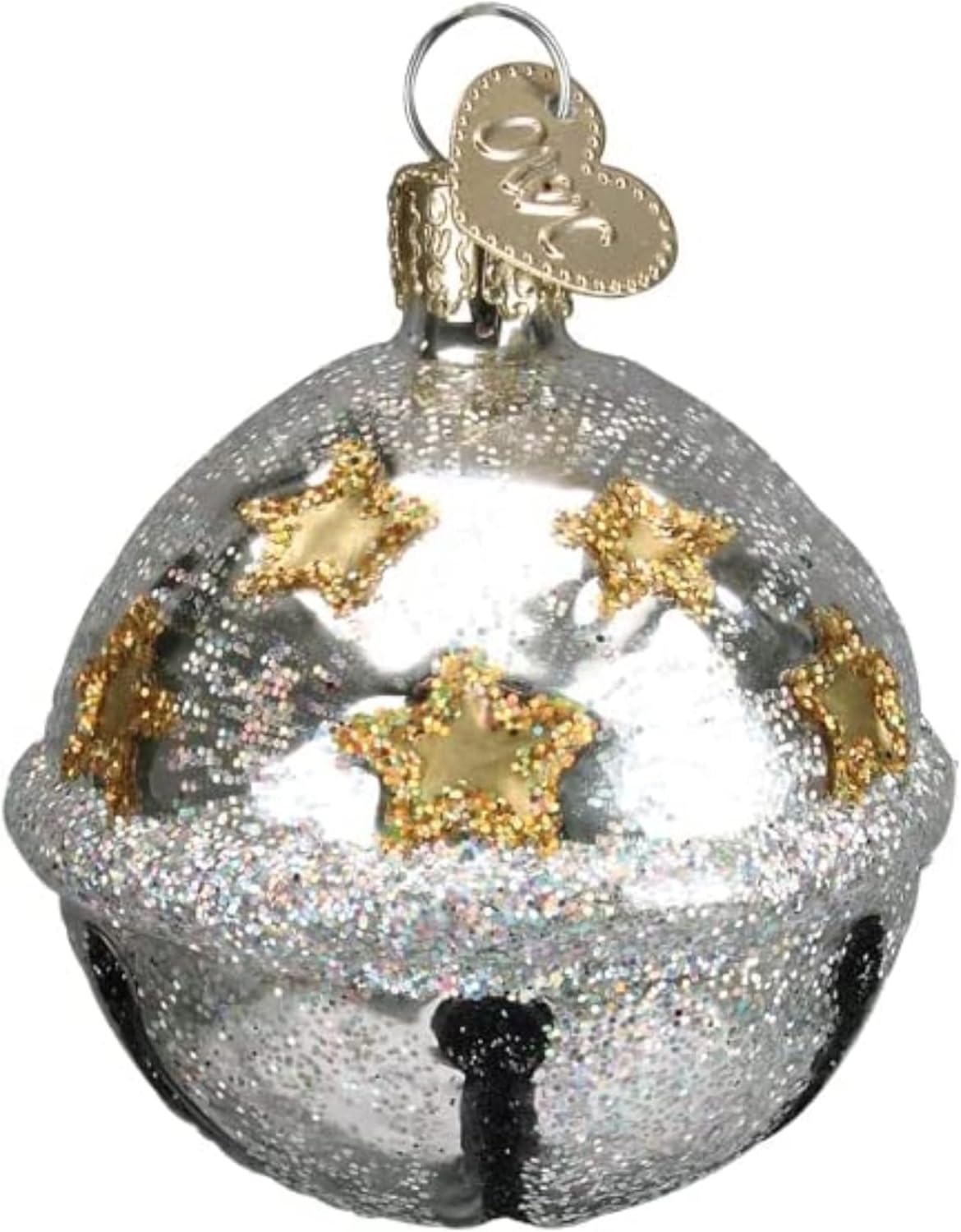 Old World Christmas Silver Jingle Bell Ornament