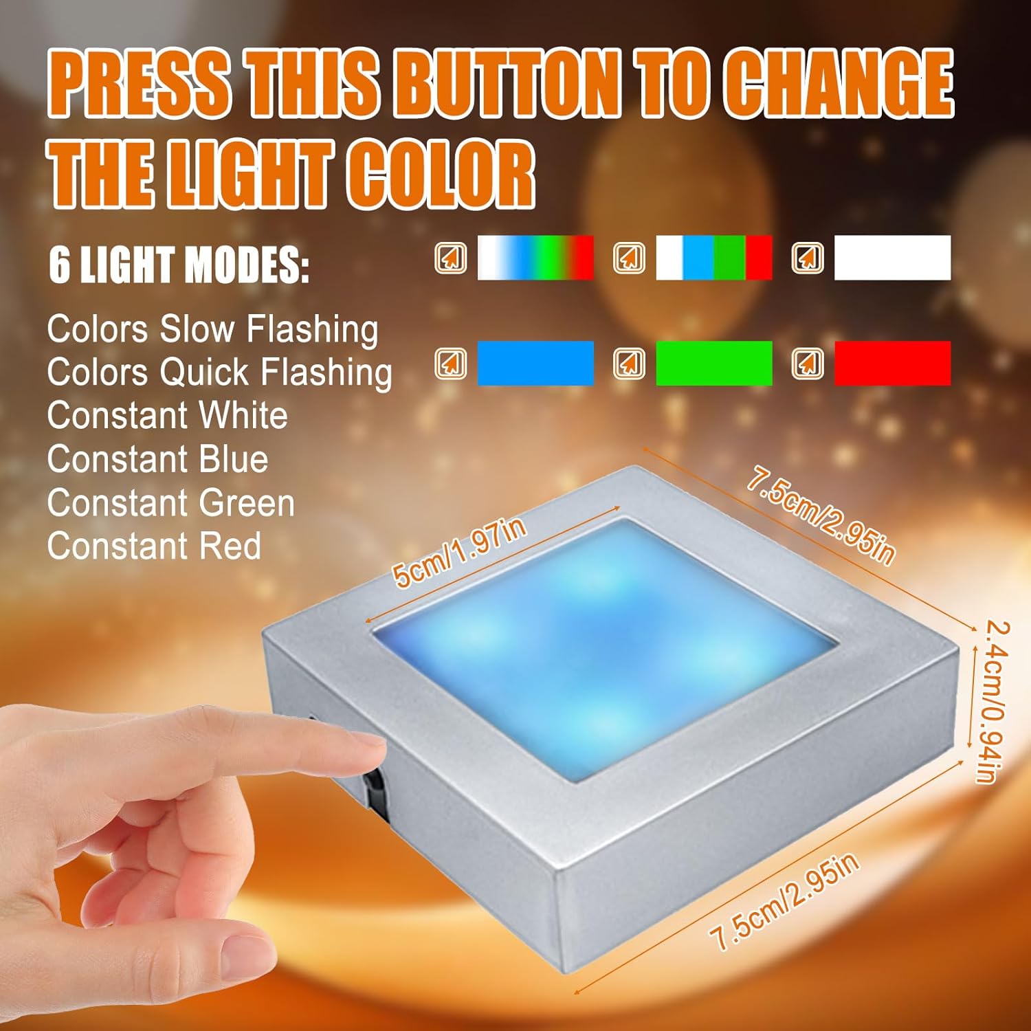 LED Light Base for Crystal 3D Glass Art Multicolor Display Stand Pedestal