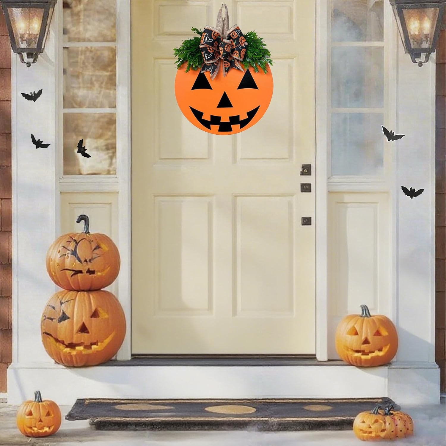 Cute Halloween Wreath Door Decor Sign