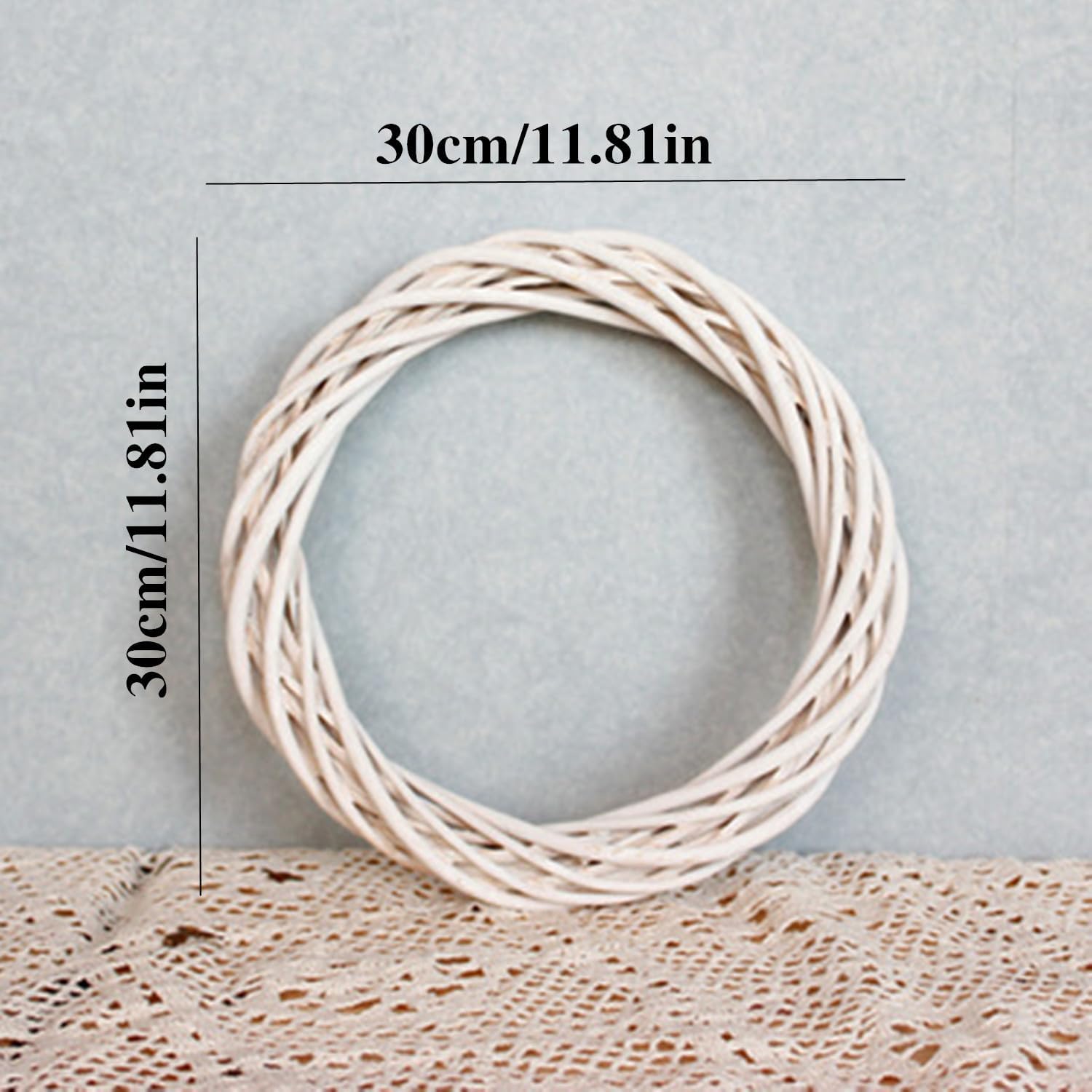 2Pcs Grapevine Wreaths DIY Willow Woven Decor for Holidays