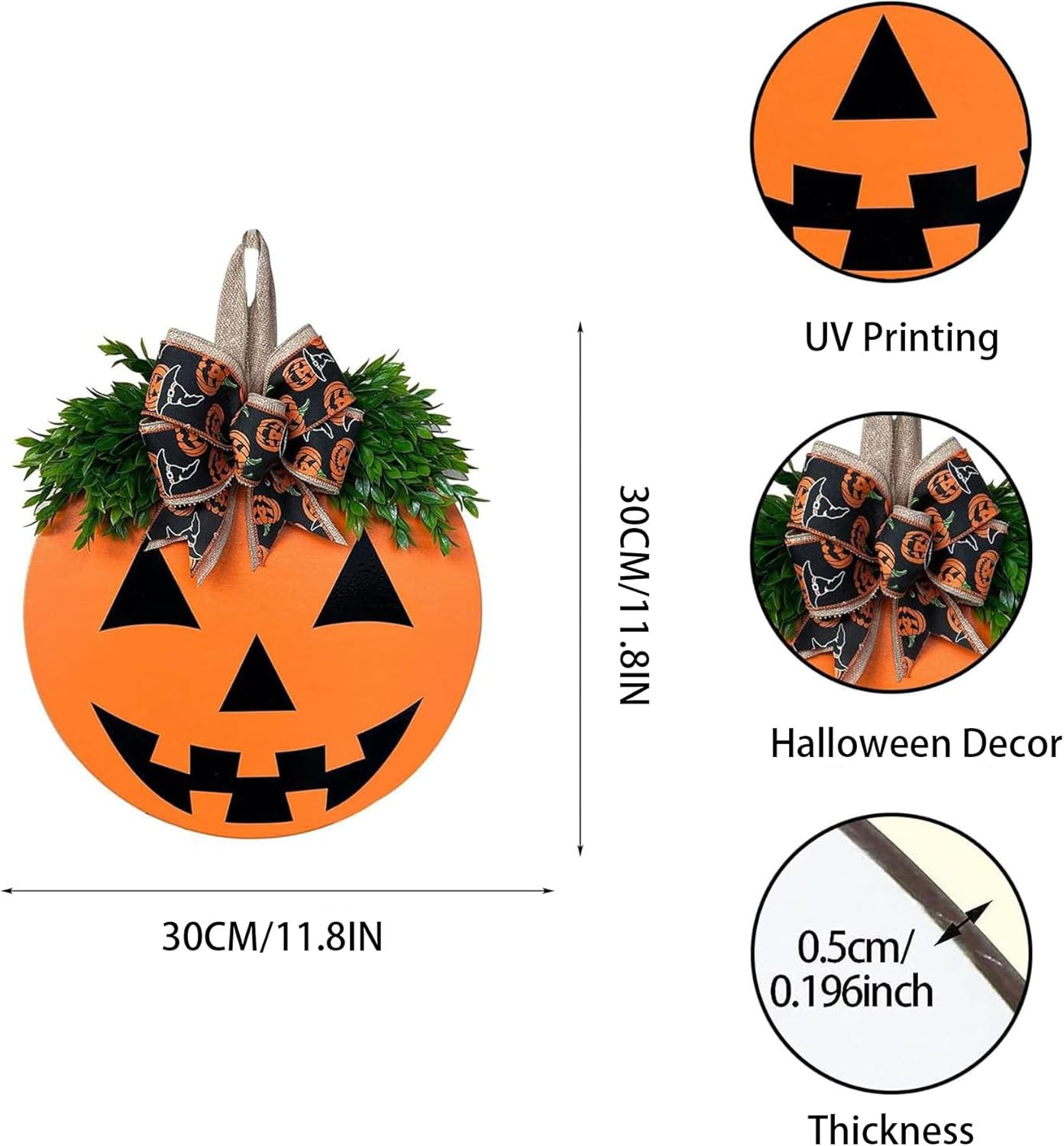 Cute Halloween Wreath Door Decor Sign