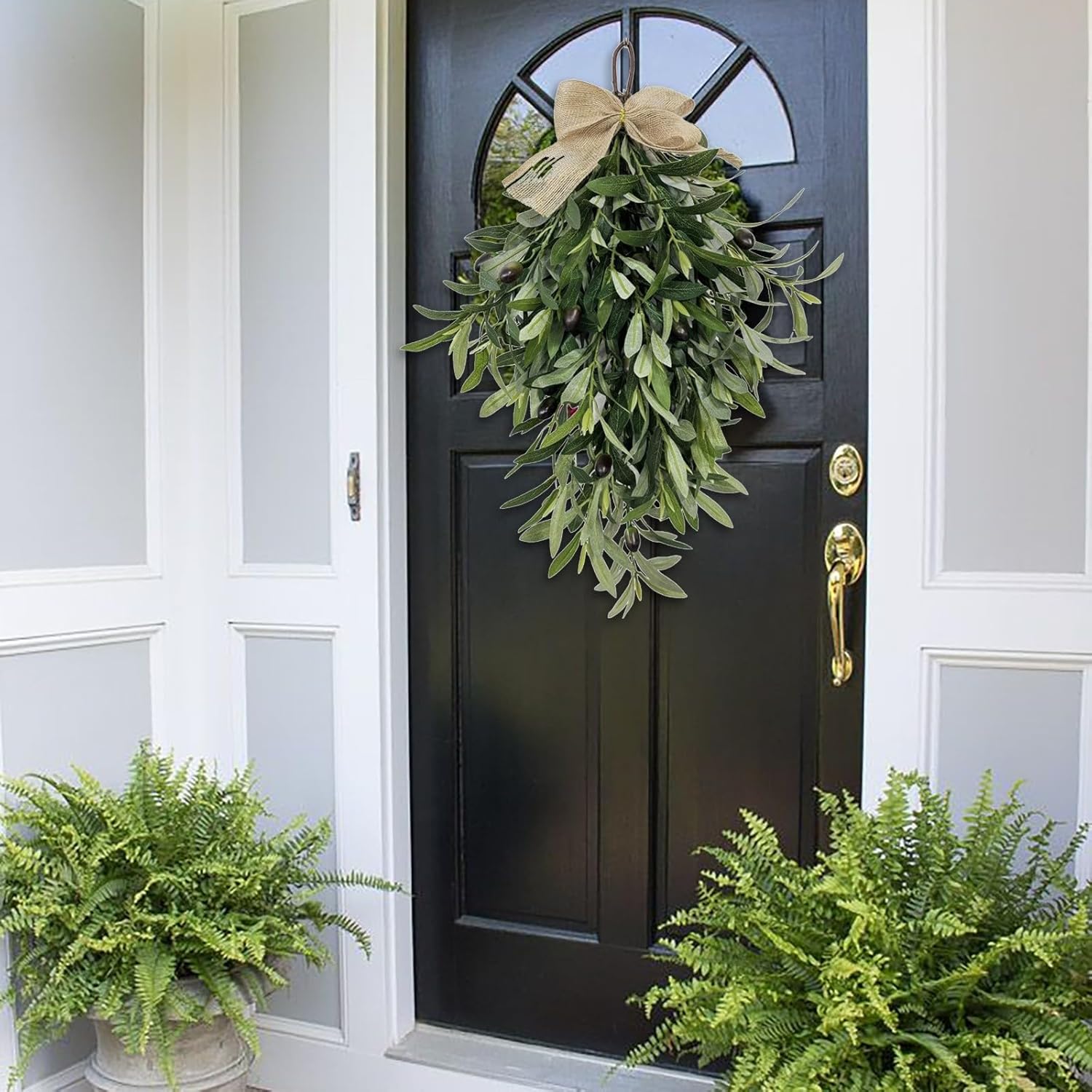 Olive Wreath Pendant for Front Door and Home Decor