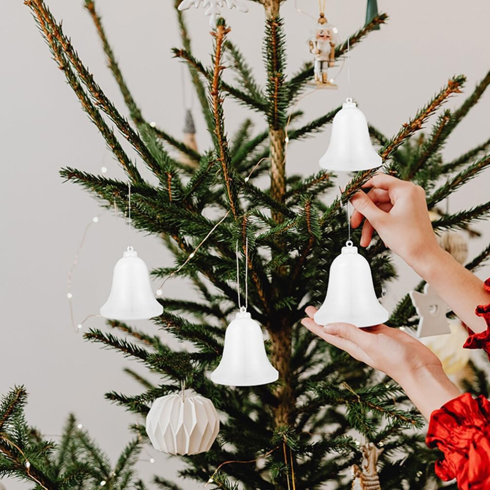 12pcs Clear Fillable Bell Ornaments for Christmas Tree Decorations and Holiday Parties