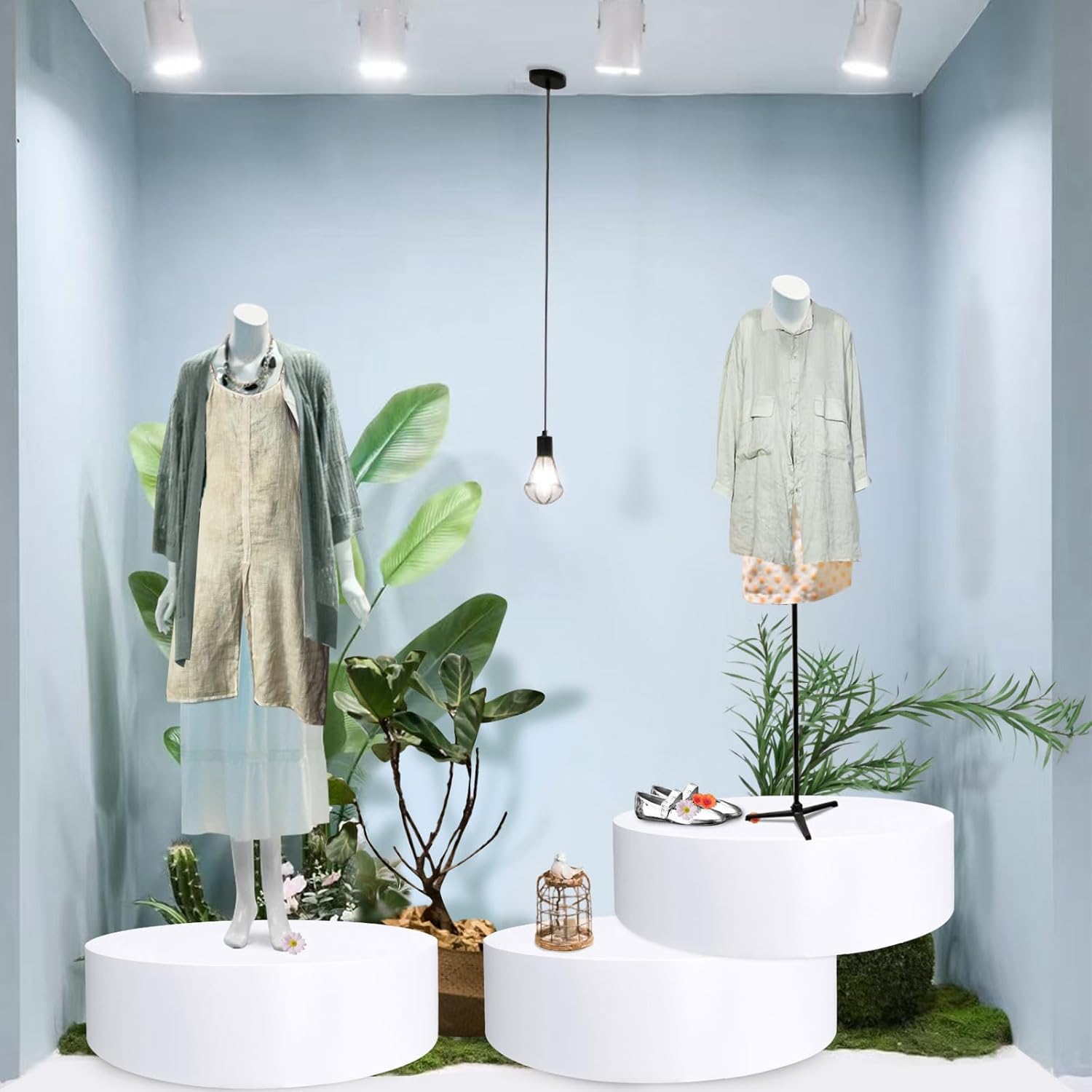 Gainspra Round Mannequin Display Pedestal Stand 236x59in