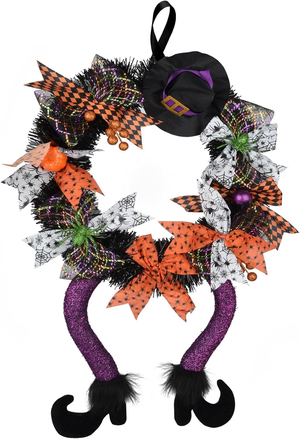 Halloween Witch Door Wreath 24 Inch Decor