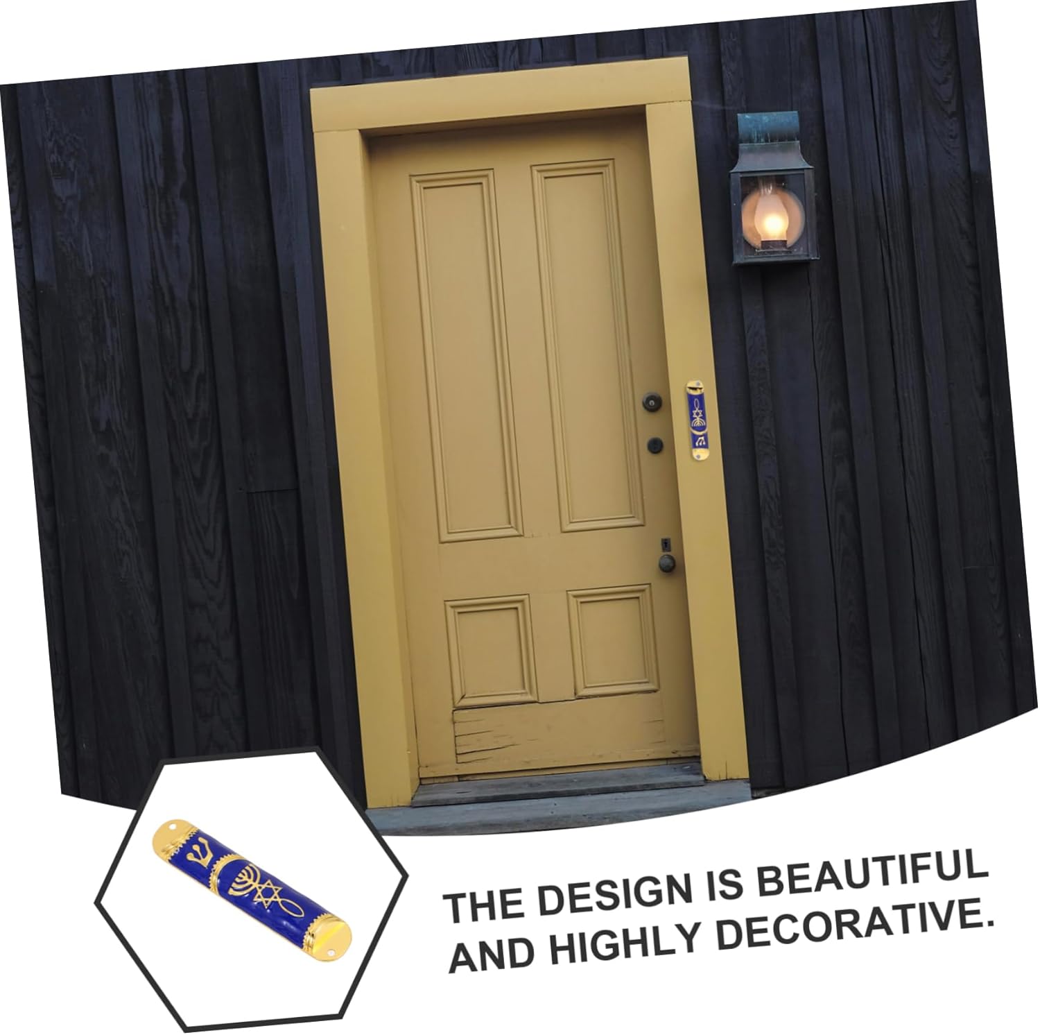 VOSAREA Retro Metal Mezuzah Door Decor