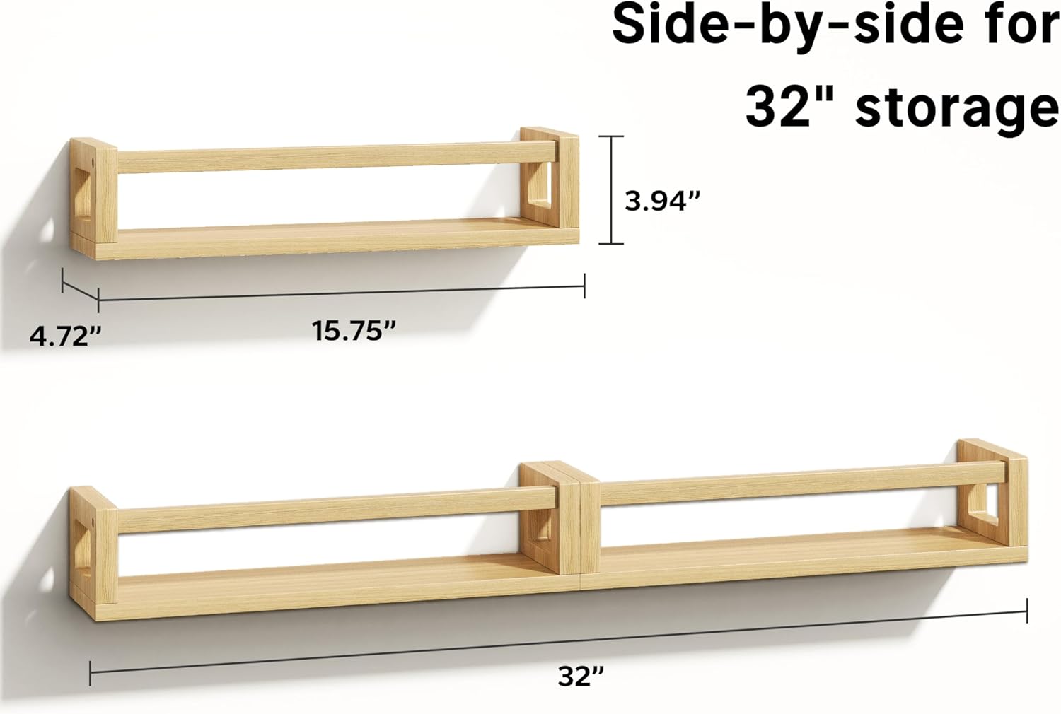 TidyCorner Thick Floating Shelves for Kids and Nursery