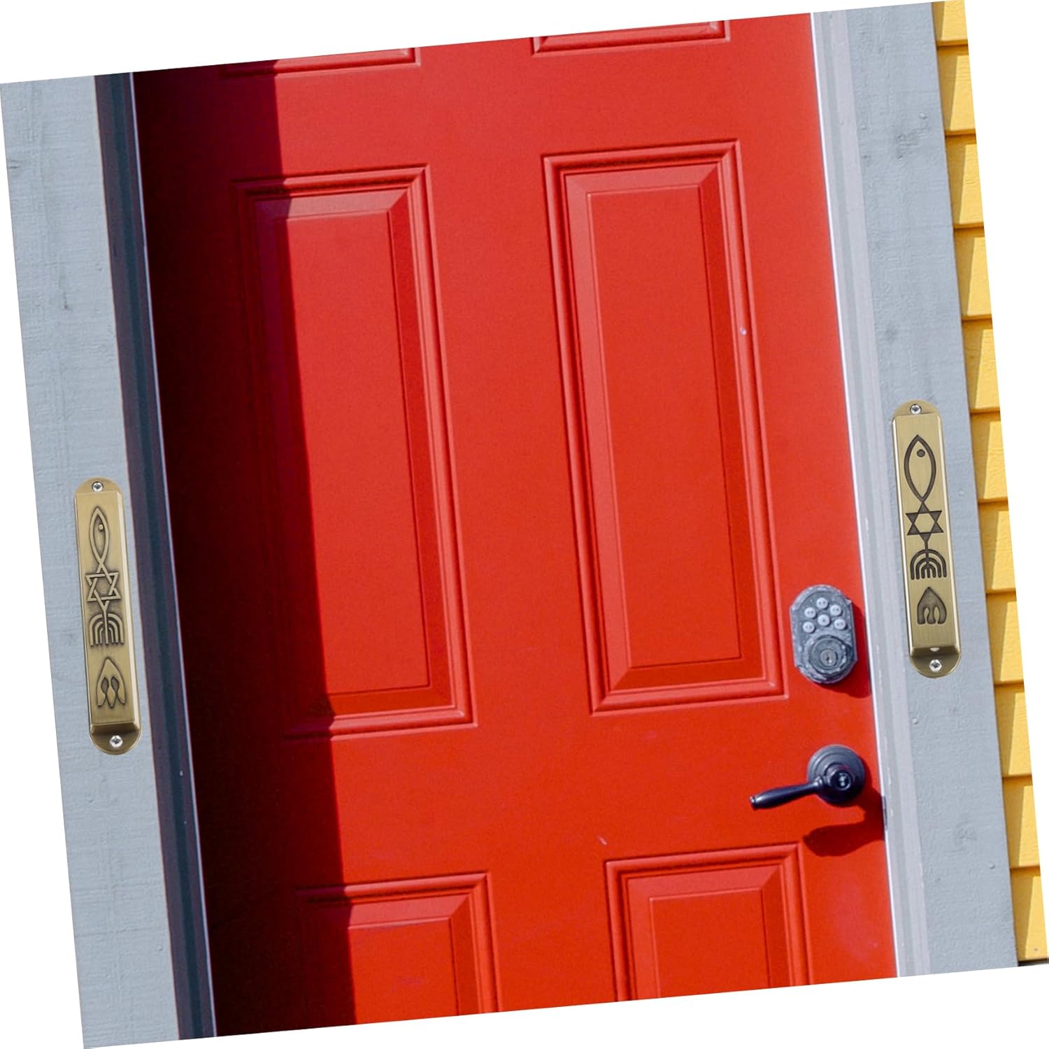2pcs Jewish Blessing Door Post Decoration Mezuzah Cover Religious Craft