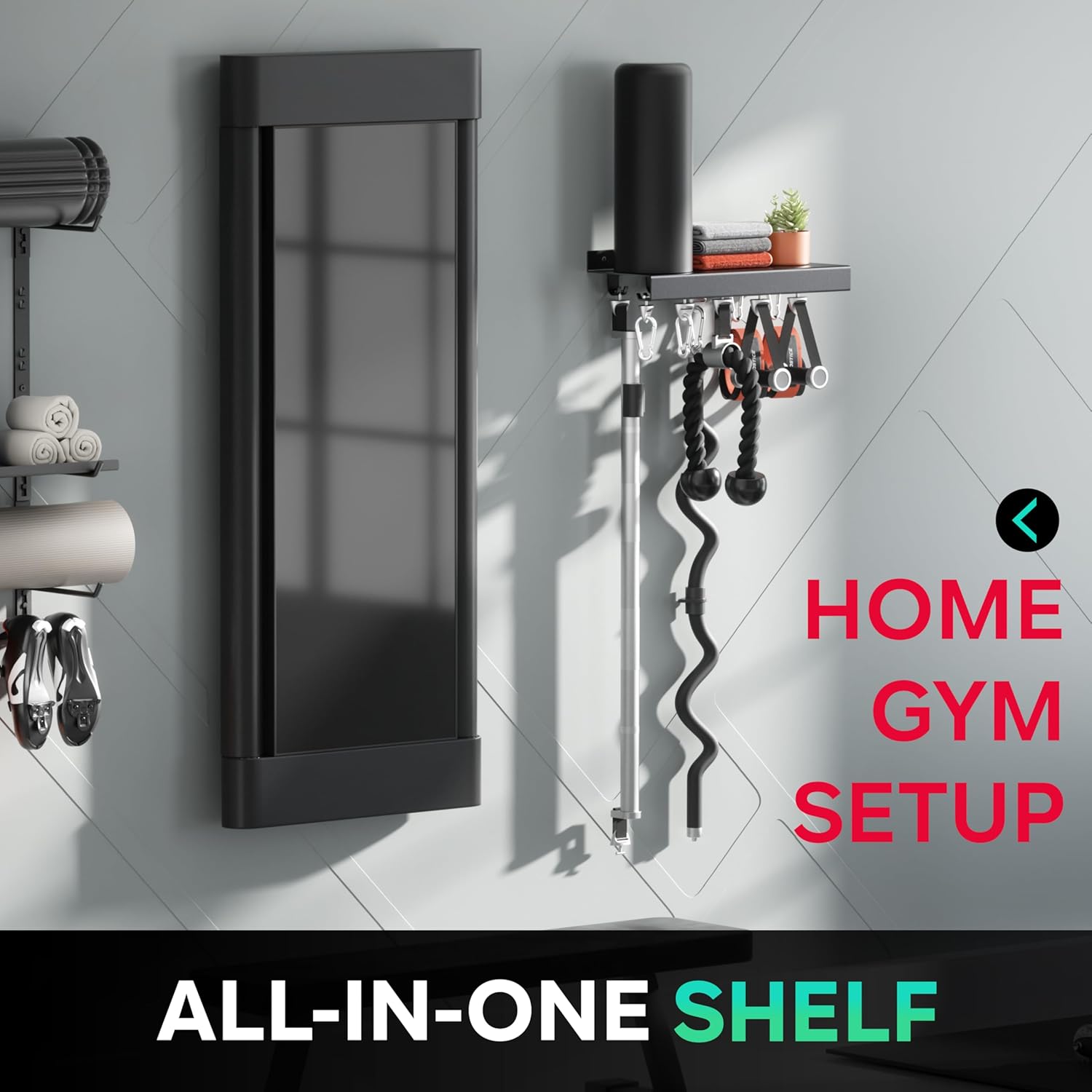 Crostice Metal Shelf with T-Lock Adapters Hooks