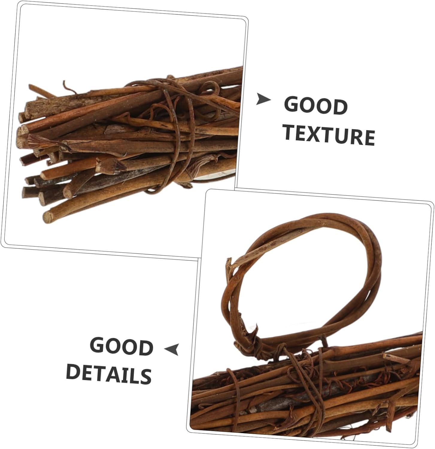 Light Brown Rattan Garland Vine Wreath Frame