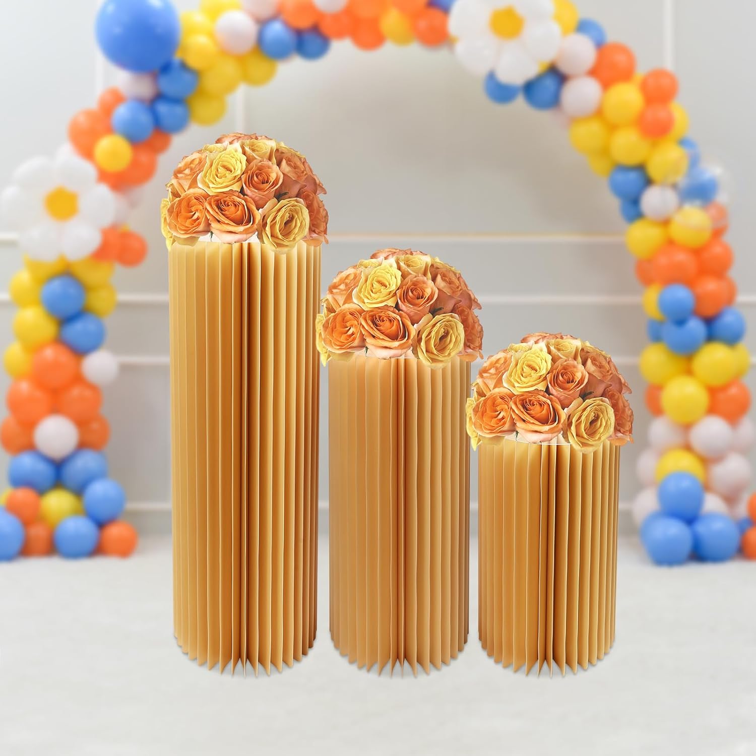 3PCS Foldable Wedding Centerpieces Paper Stands