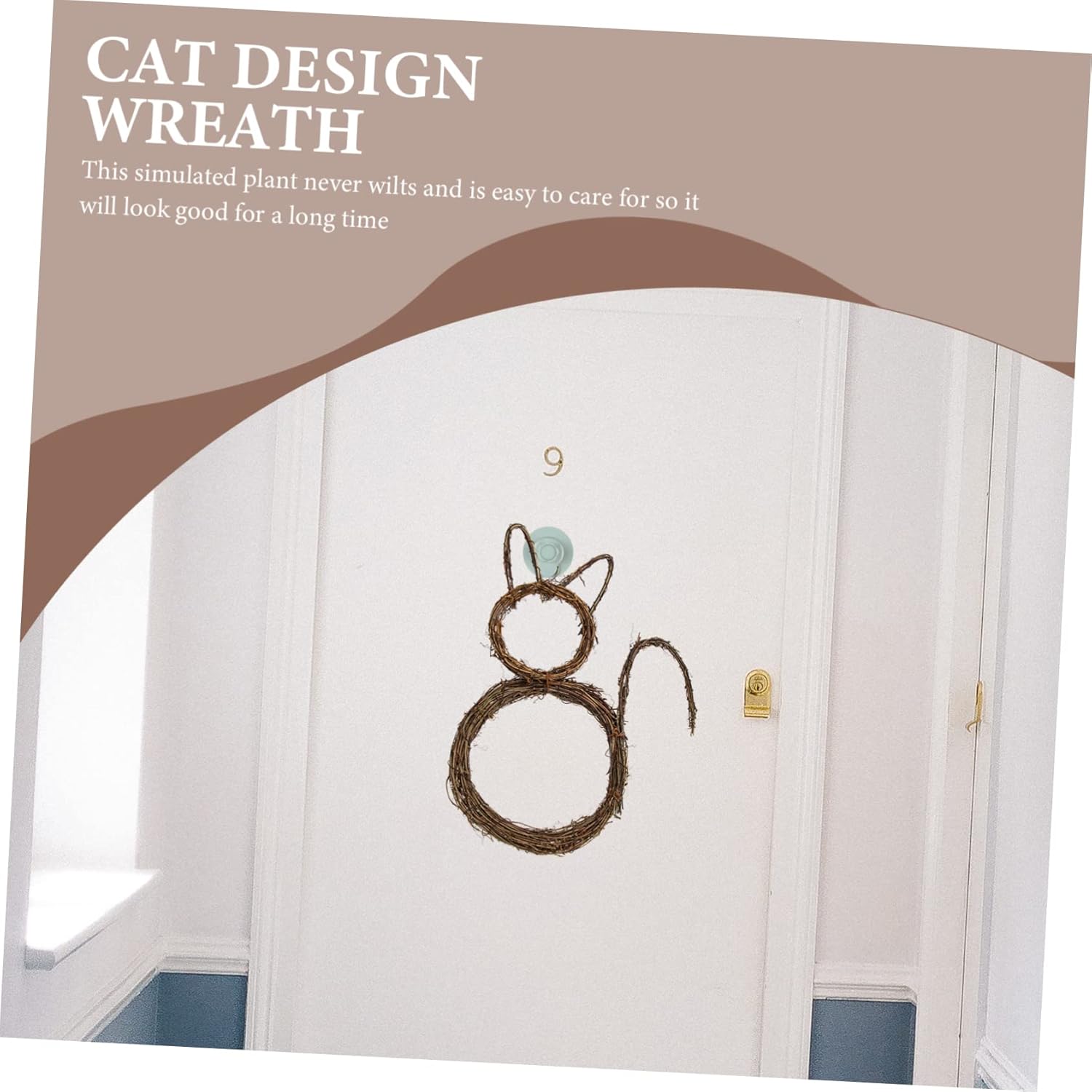 ABOOFAN Cat Wreath DIY Hanging Garland for Home Decor