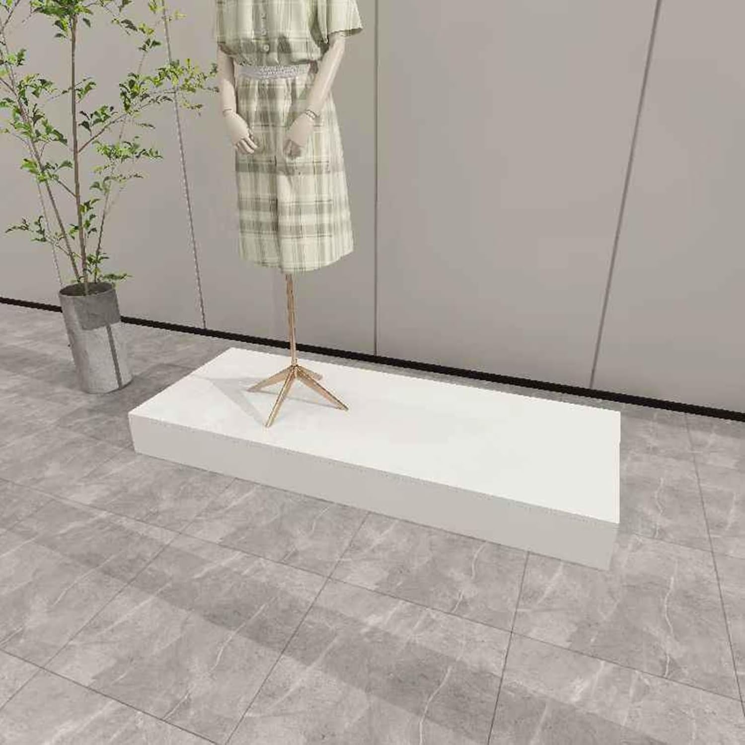 Square Display Pedestal Stand for Event Decor Bridal Shop and Clothing Store