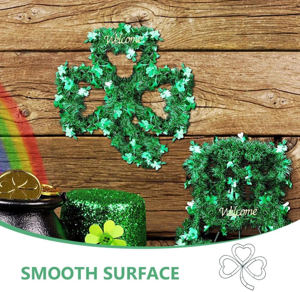 IMIKEYA 2pcs Metal Wire Wreath Frame for St Patricks Day