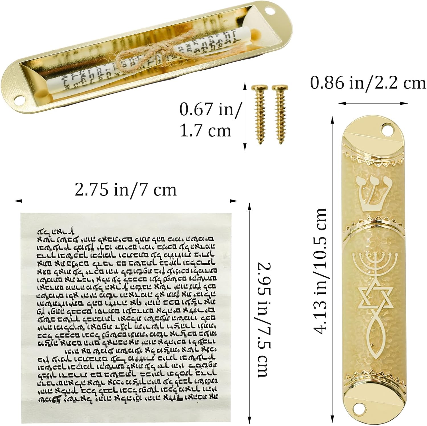 MrMrKura Mezuzah with Scroll for Door Frame