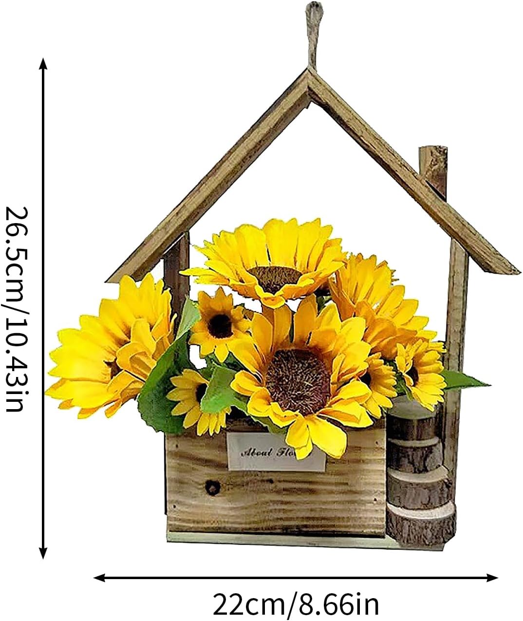 Wooden Door Hanger Wreath with Silk Flowers Wedding Sign Yellow 1043x866 Inches Outdoor